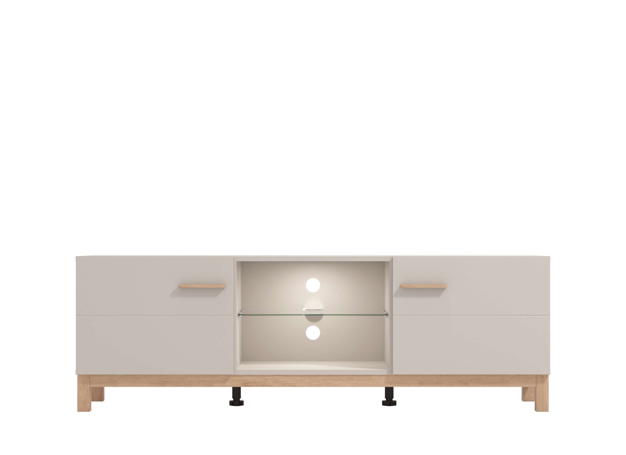 Home affaire TV-Bank »Essex, TV-Board, TV-Kommode, TV-Schrank, TV-Unterschrank, TV-Möbel« Elegantes Lowboard (154 cm) in Kaschmir mit viel Stauraum