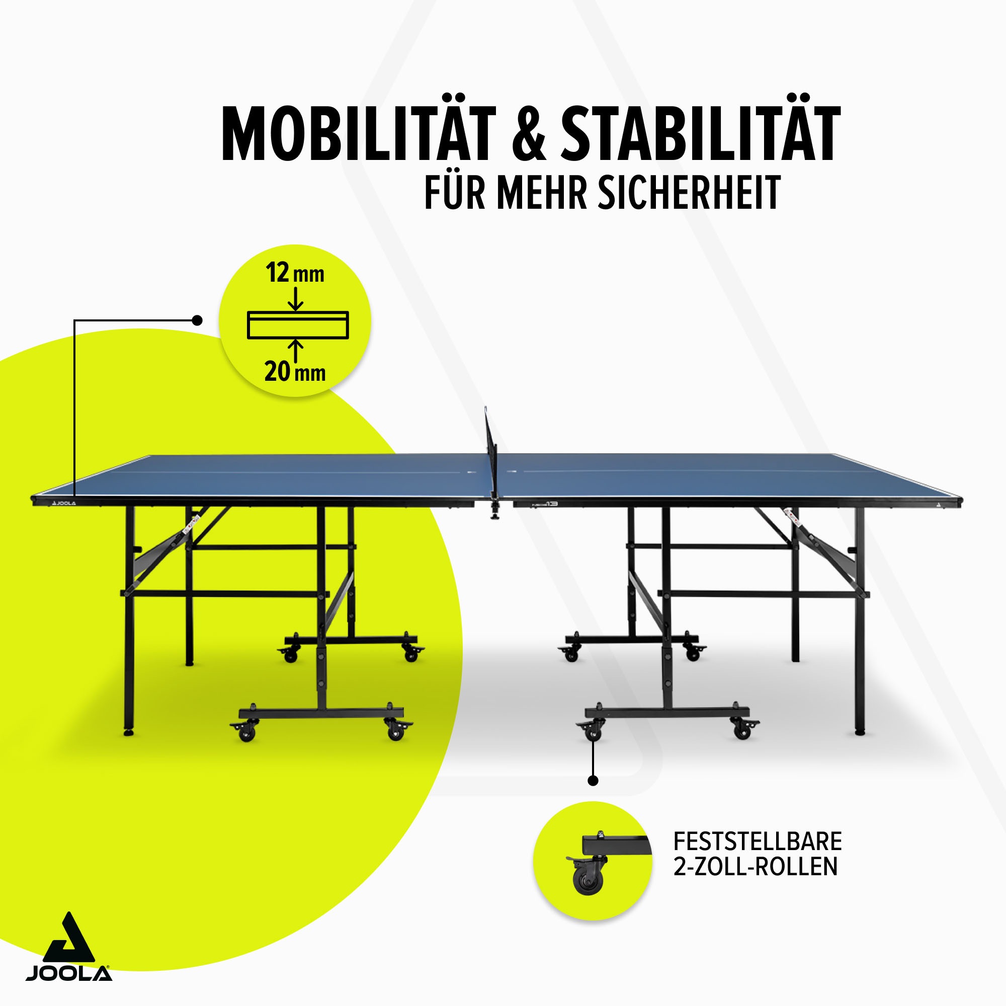 Joola Tischtennisplatte »Inside 13« Indoor Tischtennistisch - klappbares Untergestell, inkl. Netz