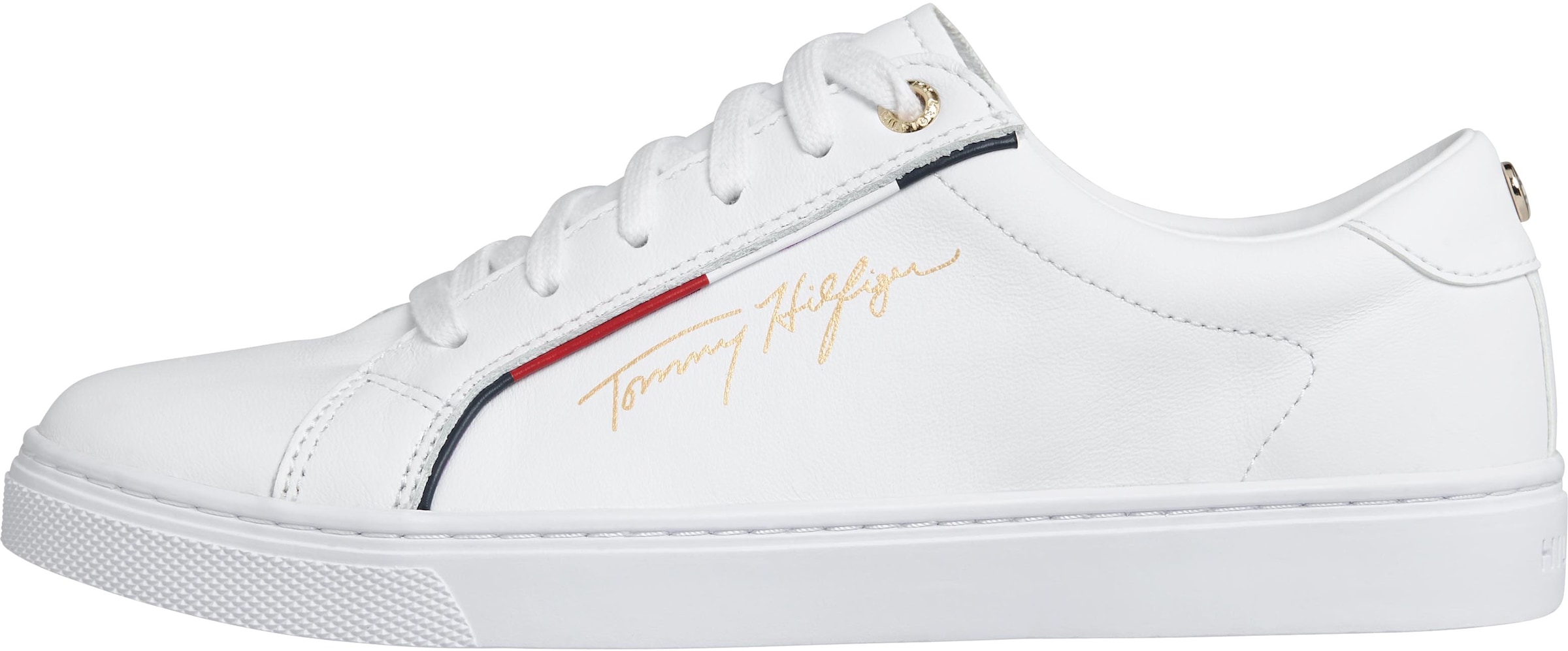 Tommy Hilfiger Sneaker »TOMMY HIFLIGER SIGNATURE SNEAKER«, mit bunter Paspellierung, Freizeitschuh, Halbschuh, Schnürschuh