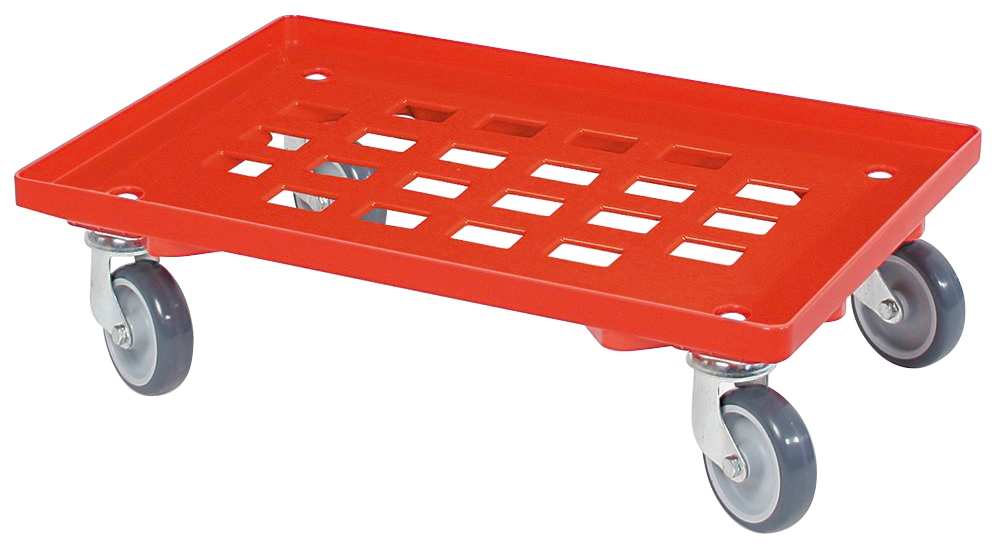 nicht definiert Transportroller, (Set, 2 St.), mit 4 Lenkrollen und grauen Gummirädern, Tragkraft 250 kg, rot