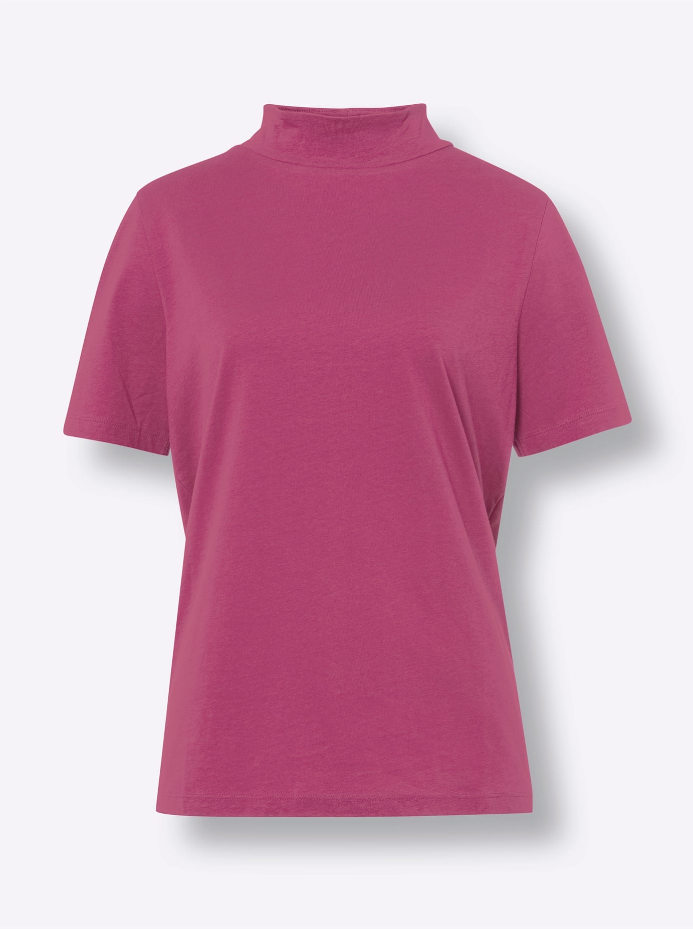 Classic Basics Women Stand Collar T-Shirt Purple 48 3