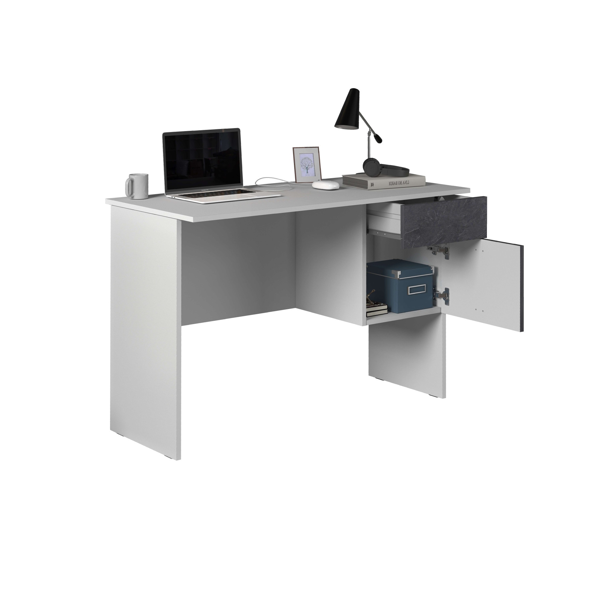 Thumbnail - Home affaire Schreibtisch "Coro, kleiner Computertisch, Bürotisch" mit 1 Tür & 1 Schublade, Breite 110 cm, Made in Italy