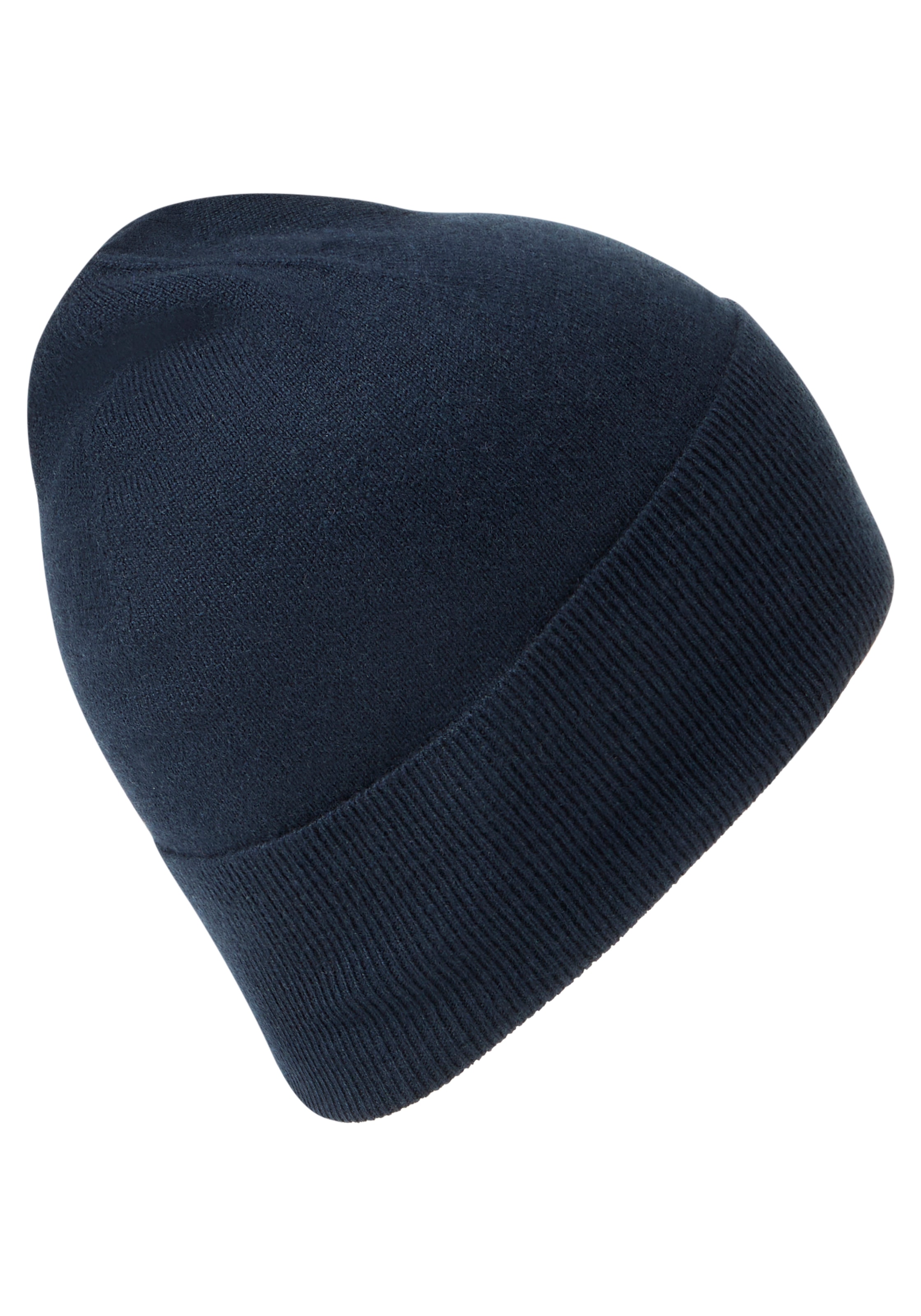 BOSS Beanie »Lari_hat« mit Aufschlag in Rippoptik