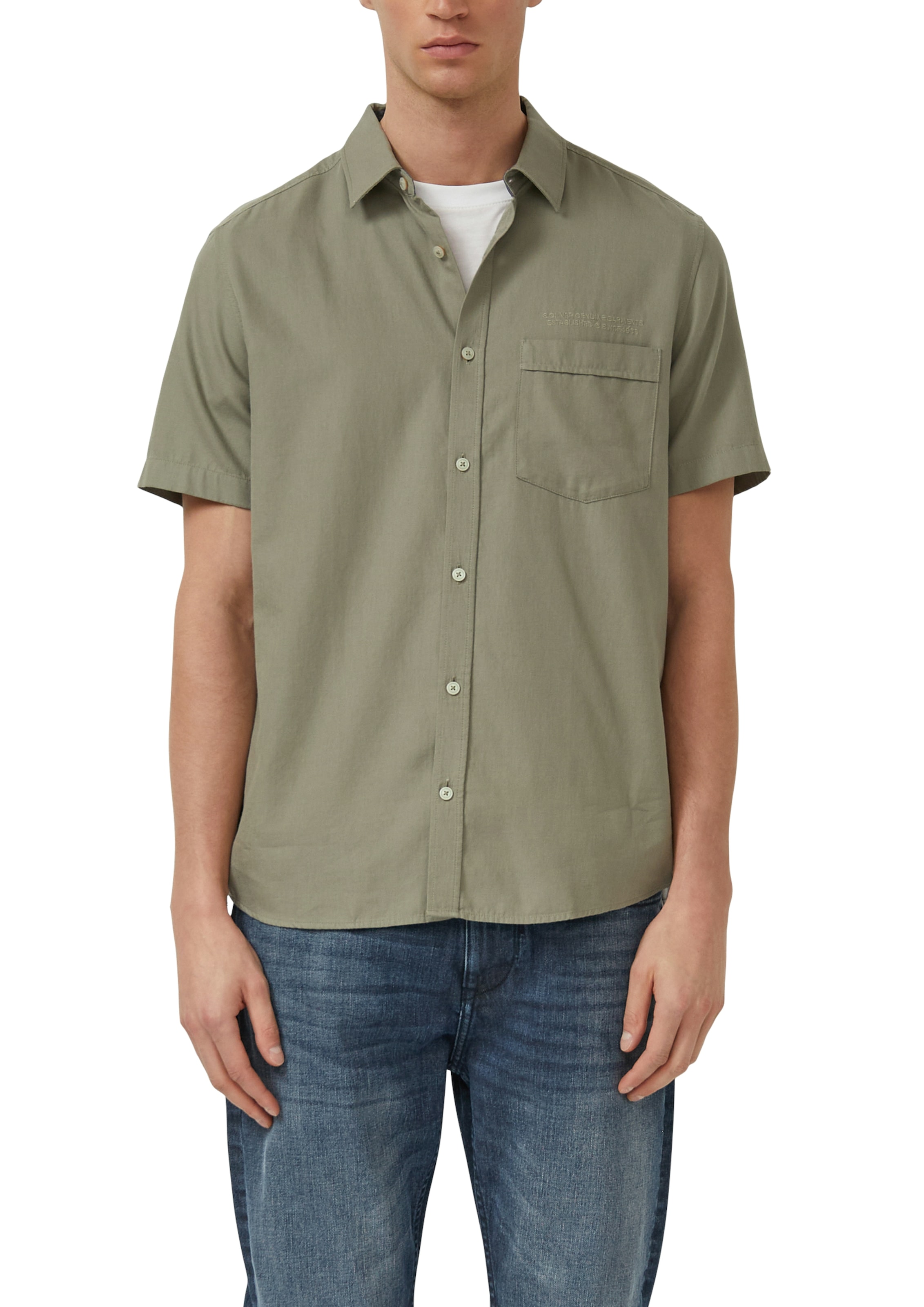s.Oliver Kurzarmhemd mit Knopfleiste und Brusttasche günstig online kaufen