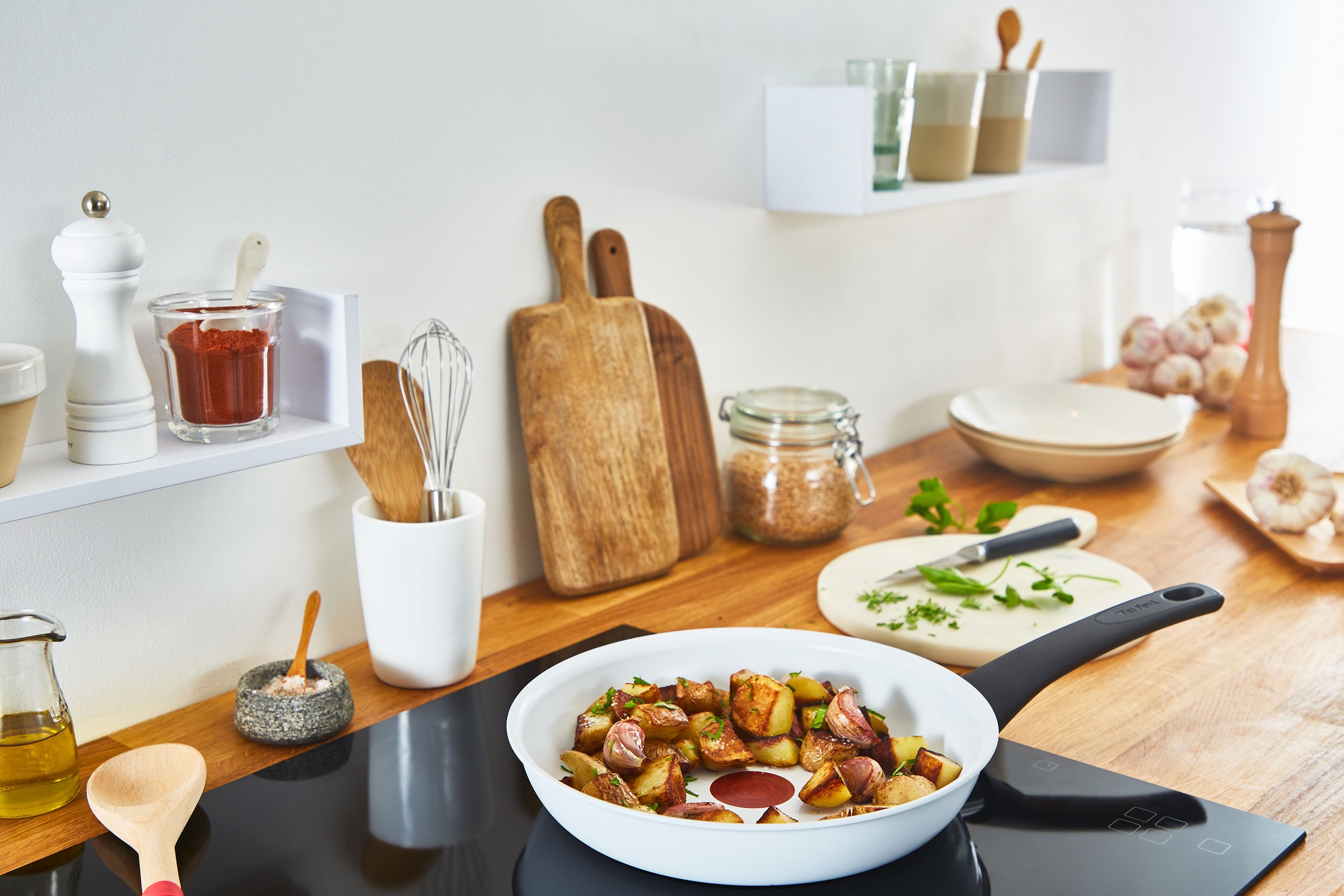 Tefal Bratpfanne »Ceramic Control«, Aluminium, Sichere Keramikversiegelung, Thermo-Signal, alle Herdarten,Induktion