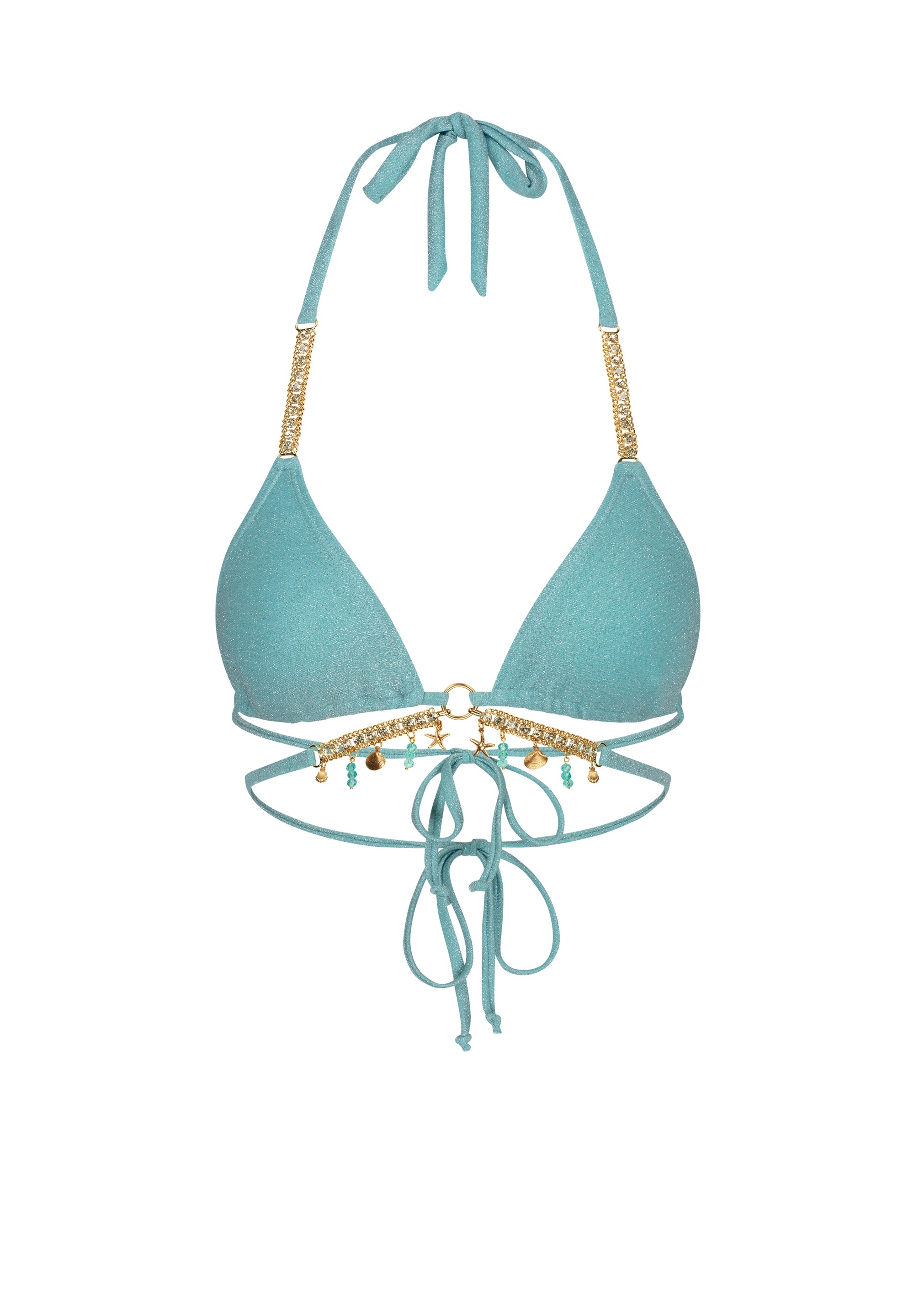 Moda Minx Triangel-Bikini-Top »Lumiere Seychelles«, (1 St.), mit funkelnden Anhängern