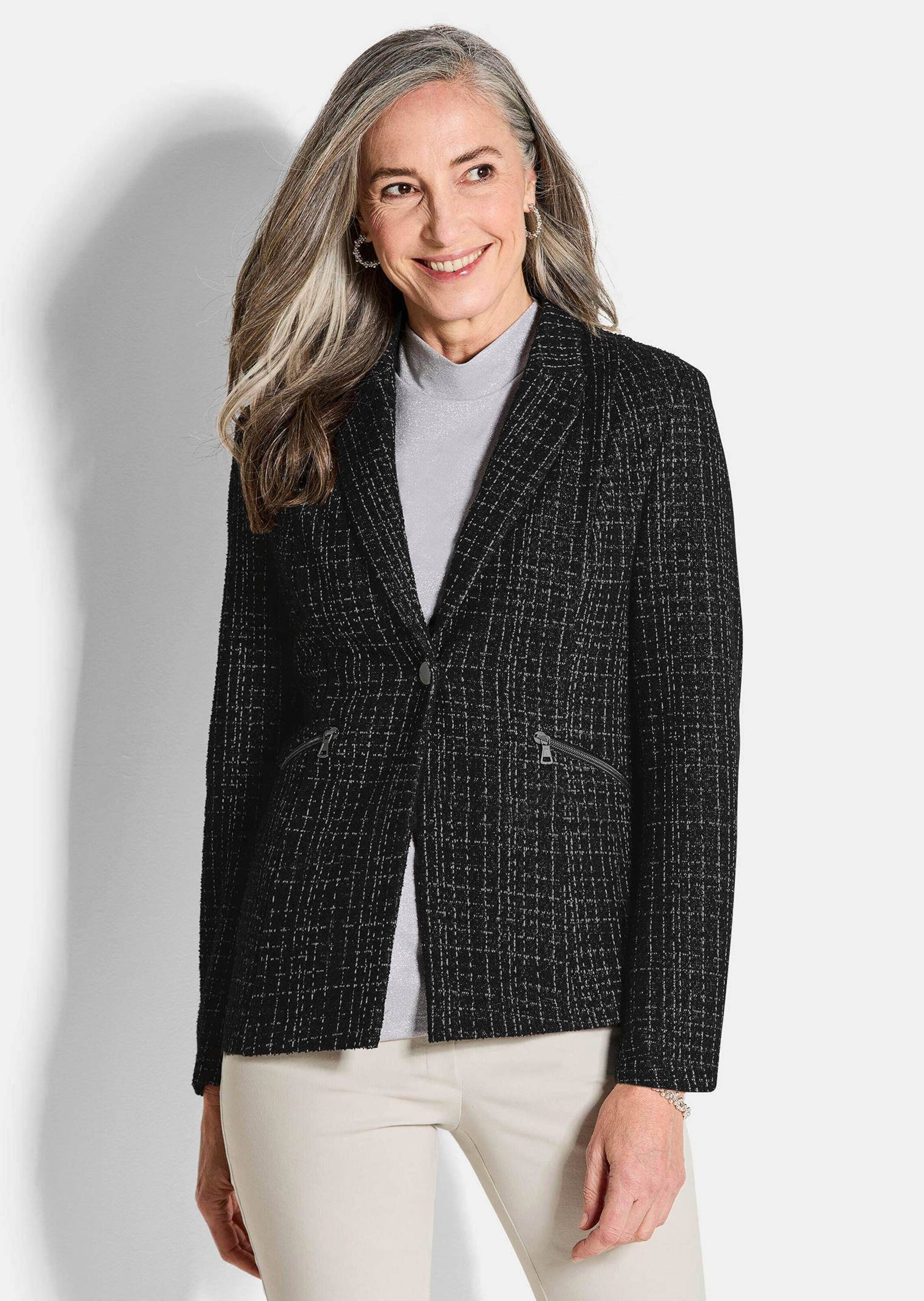 GOLDNER Jackenblazer »Jersey-Blazer in Tweed-Optik«