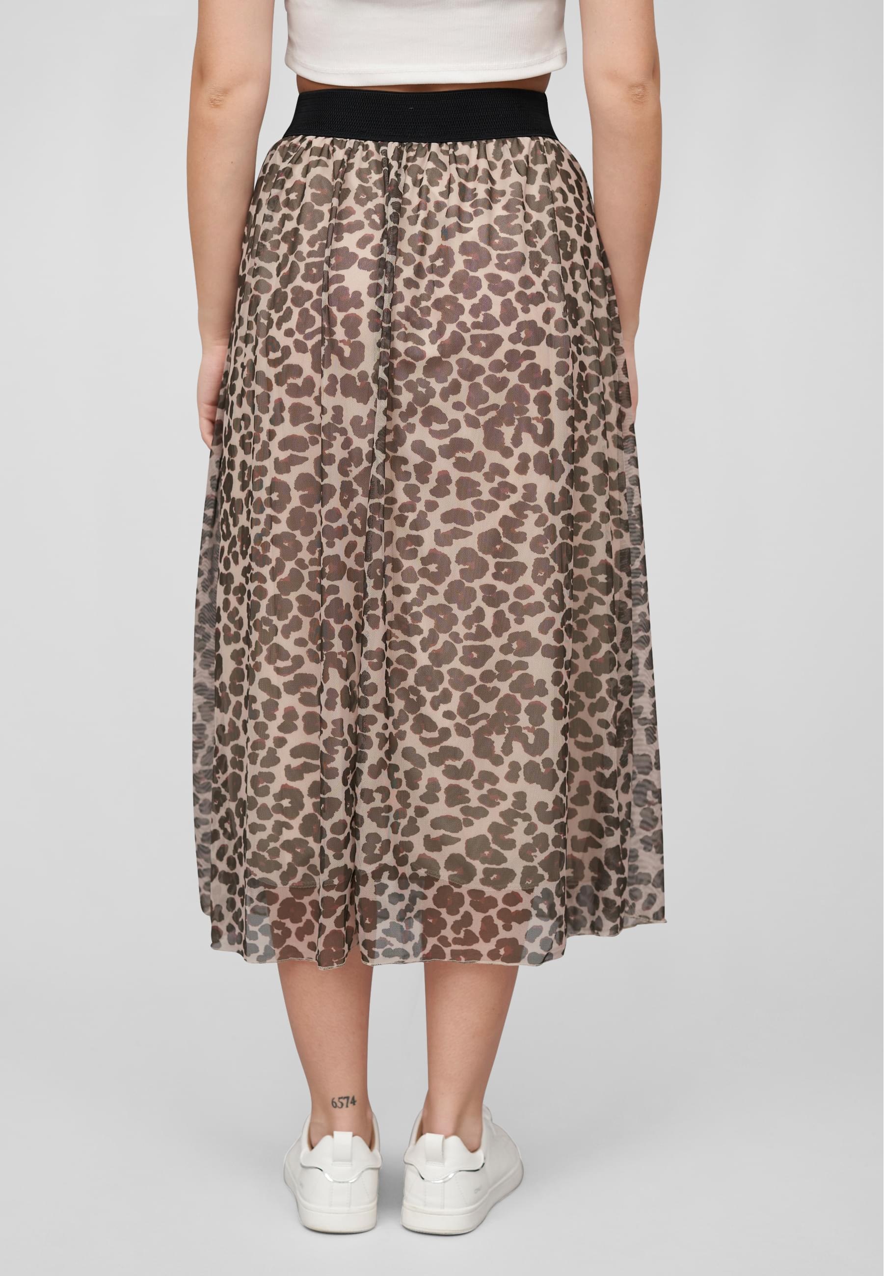 CLOUD 5IVE Sommerrock »CLOUD 5IVE Longform Rock mit Leoprint und Gummiband« 1 Stk. tlg.