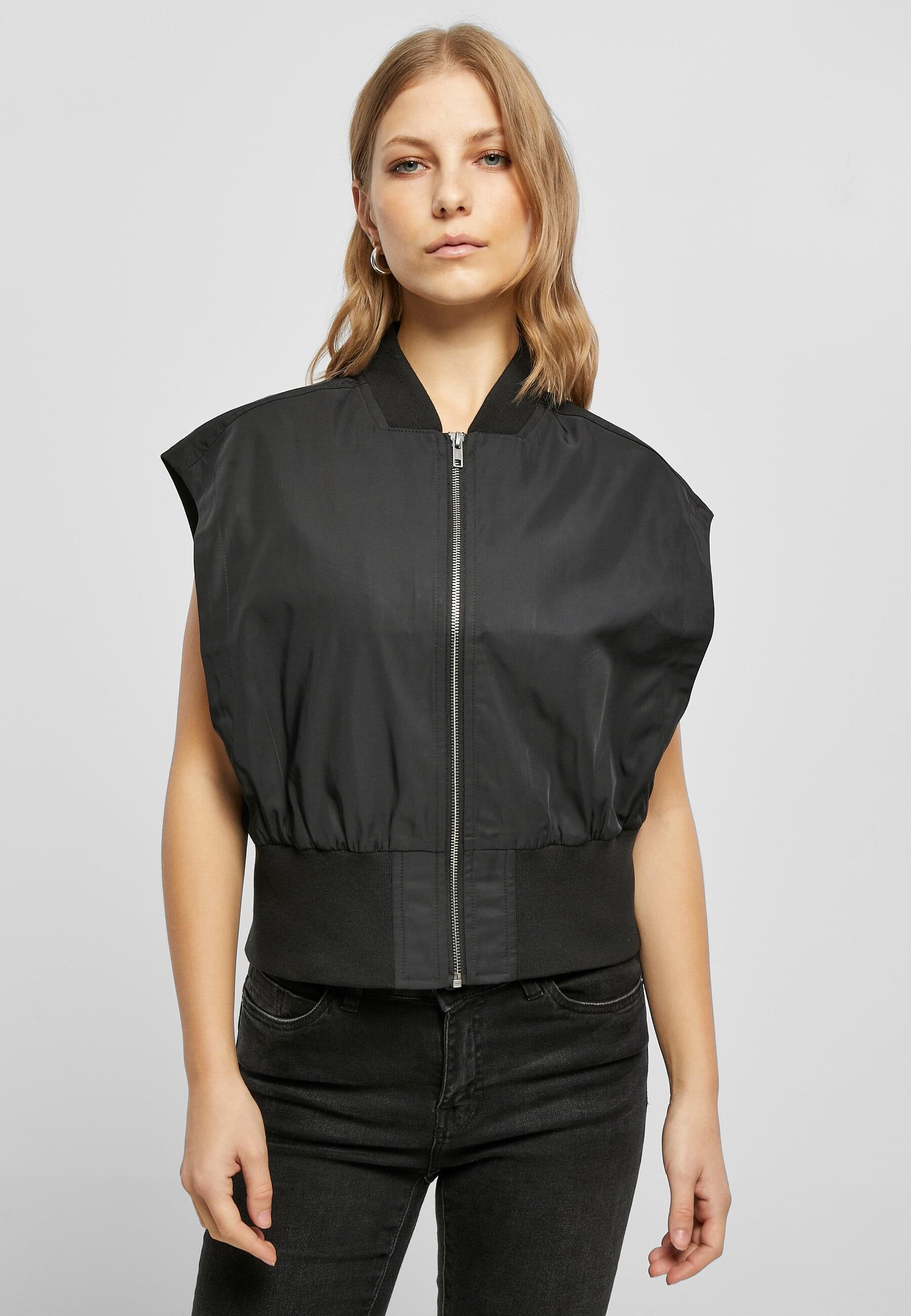 URBAN CLASSICS Steppweste »Urban Classics Damen Ladies Recycled Short Bomber Vest«, (1 tlg.)