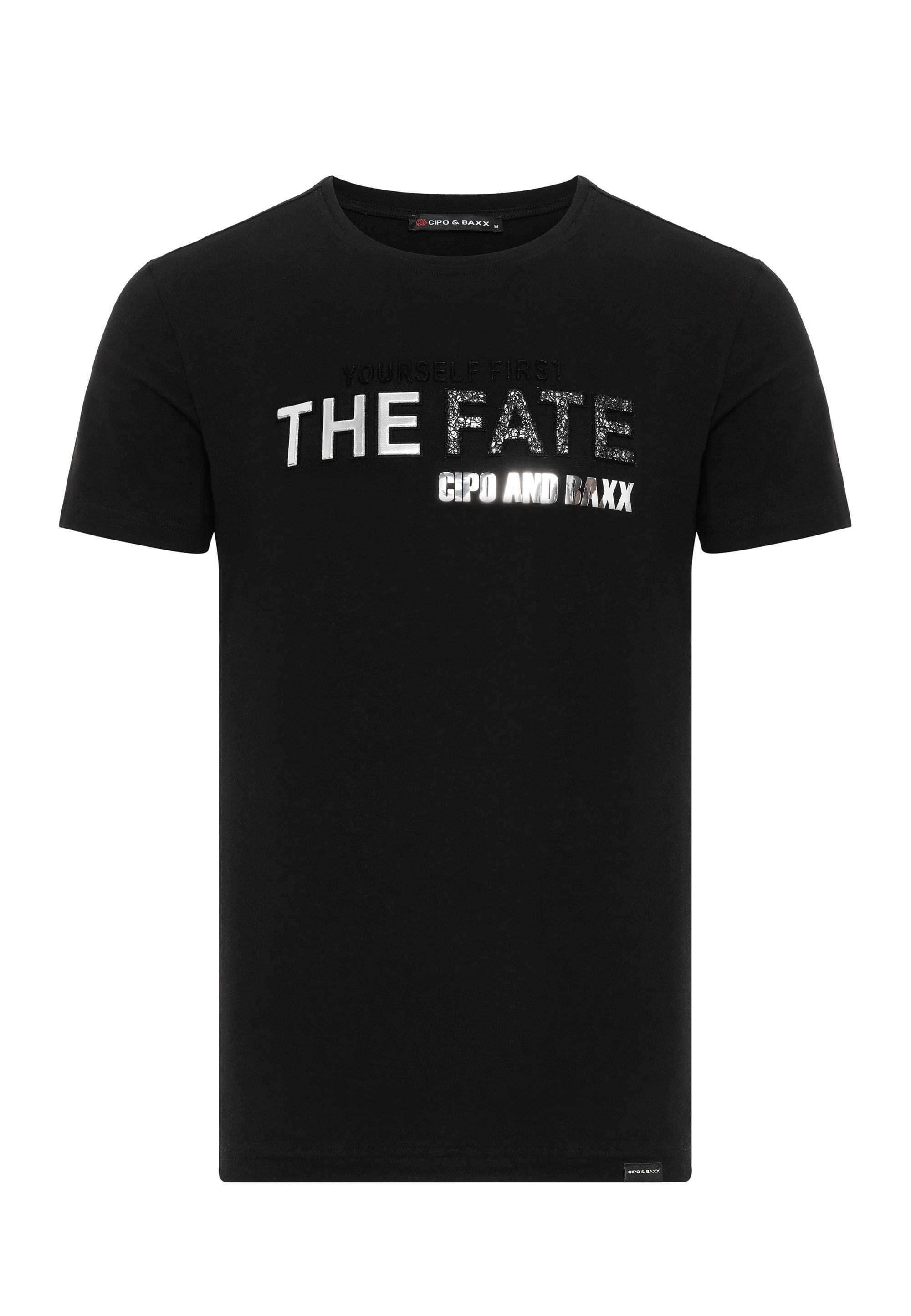 Cipo & Baxx T-Shirt »T-Shirt«, mit Rundhals-Ausschnitt