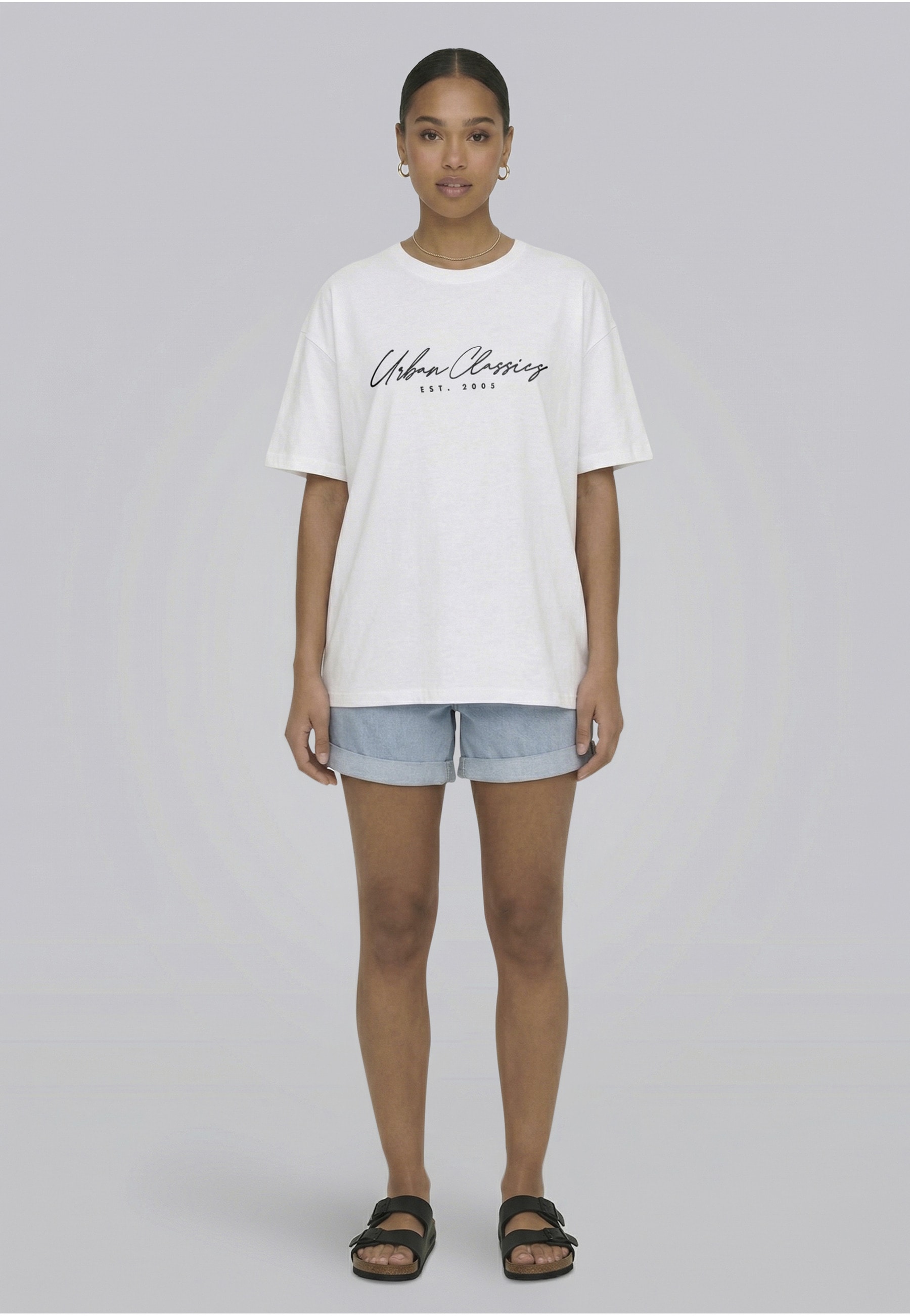 URBAN CLASSICS T-Shirt »Urban Classics Ladies Urban Classics Script Logo Loose Tee« 1