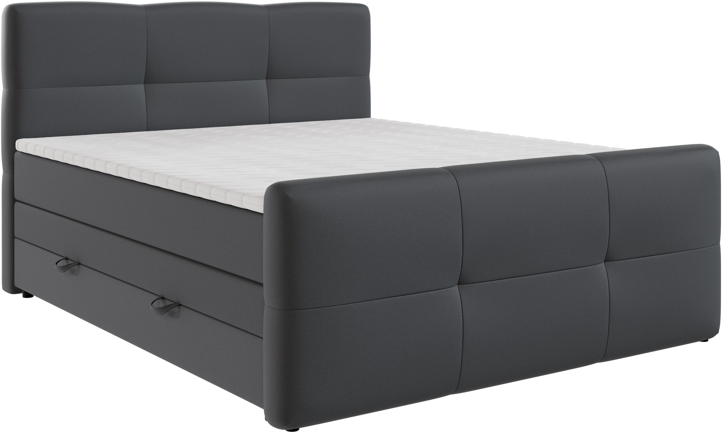 FORTE Boxspringbett »STAR erhältlich in den Breiten 140cm, 160cm & 180cm, inkl. Bettkasten« inkl. Fußteil, erhältlich in verschiedenen Farben