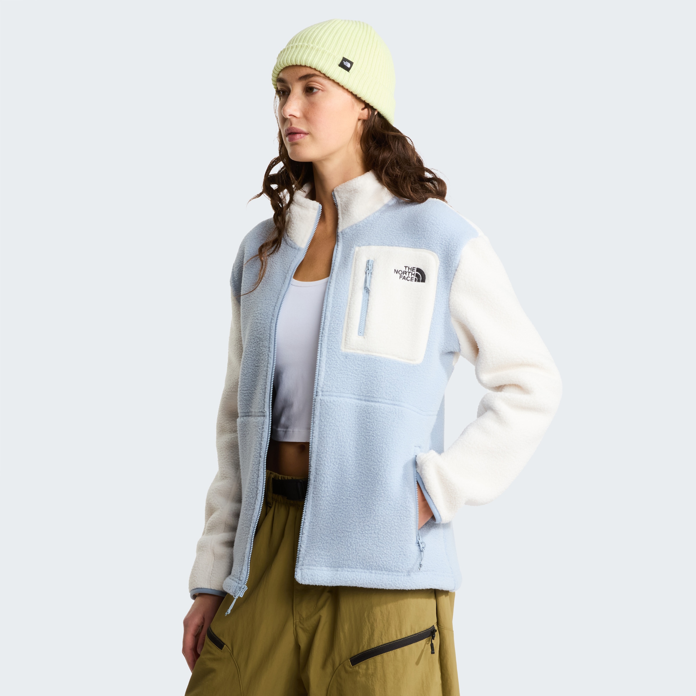 The North Face Strickfleece-Pullover »W YUMIORI FULL ZIP« aus Polyester, mit durchgehendem Reißverschluss