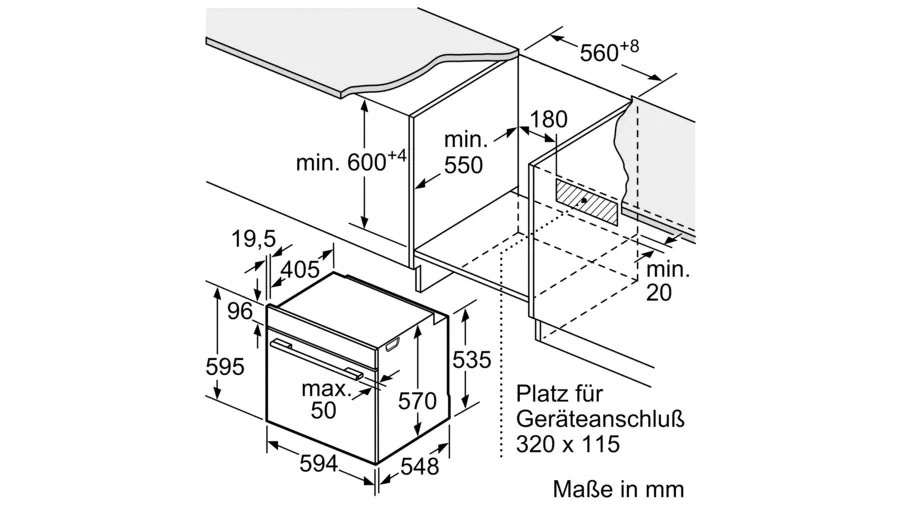 Constructa Elektro-Herd-Set »CX5HS607«, CH3M61052, mit Teleskopauszug nachrüstbar, Hydrolyse