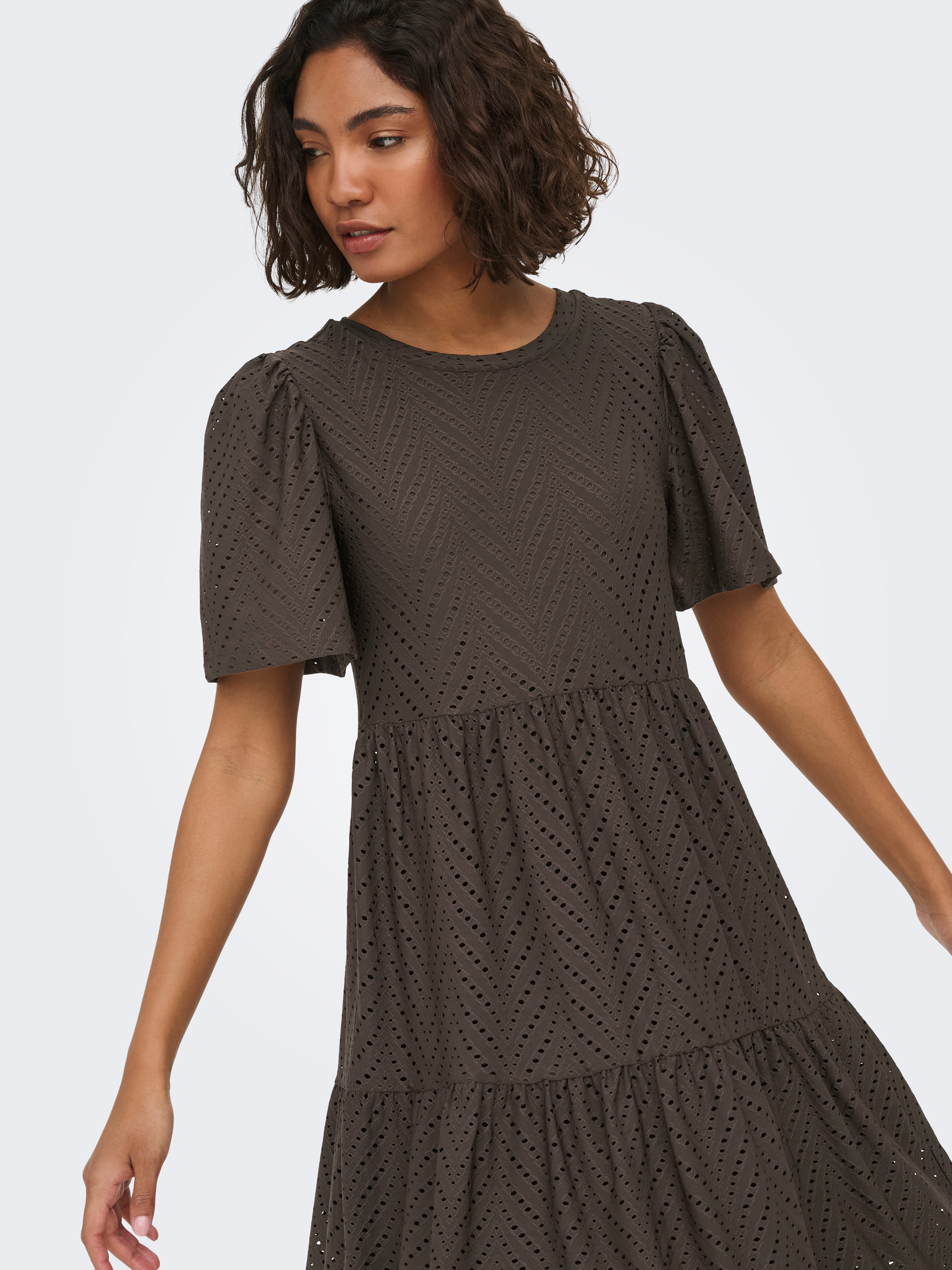 JDY Minikleid "JDYCARLA CATHINKA S/S DRESS JRS NOOS" Kunstfaser, regular fit