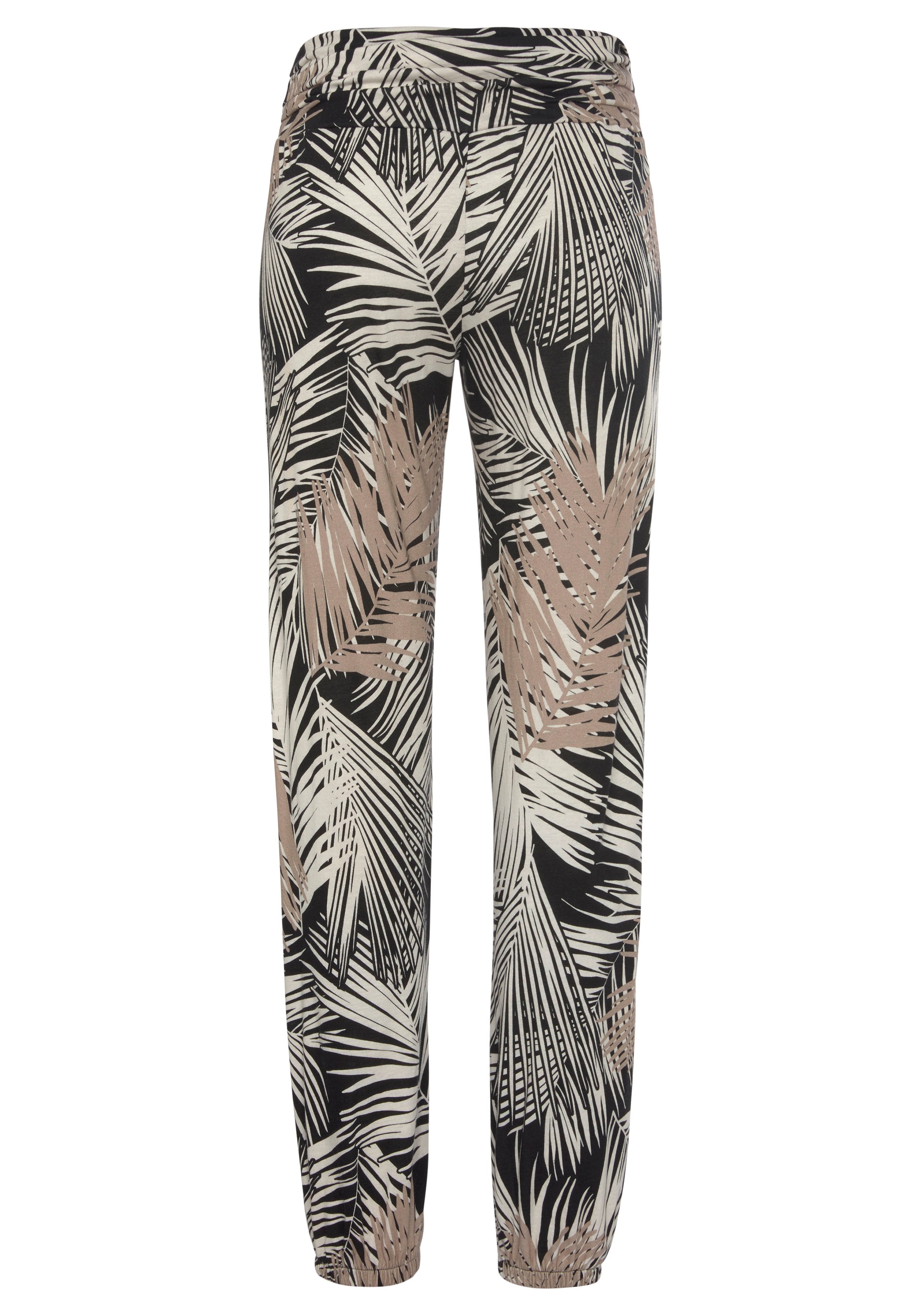 BUFFALO Women's Harem Pants Black Leaf Print 40/42 3