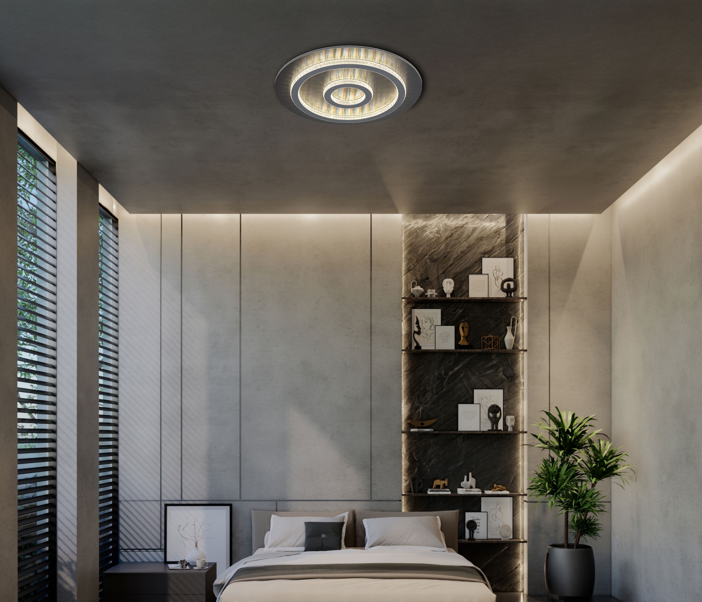 GLOBO LIGHTING Deckenleuchte »JAYDEN« LED-Modul 1 Stk. warmweiß - kaltweiß Deckenlampe Wohnzimmer-Leuchte Schlafzimmer-Leuchte Flur Küche