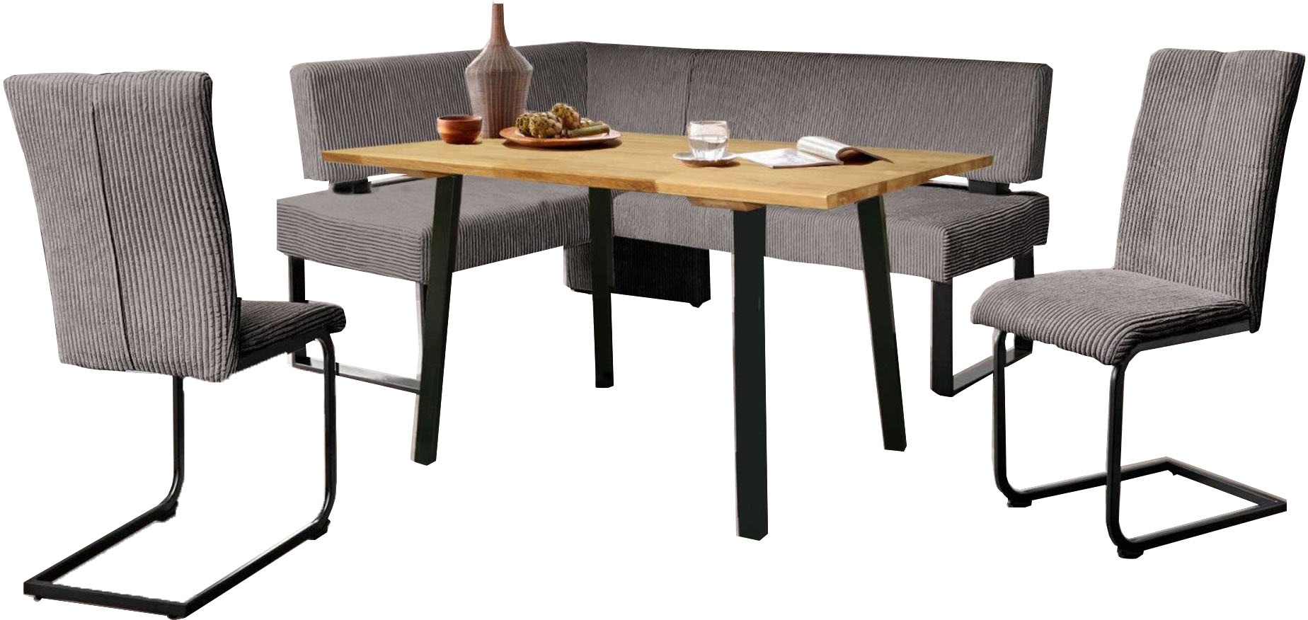 Home affaire Eckbankgruppe "Oliver" Set, 4-tlg, 4 Stk. tlg. Eckbank mit Wel günstig online kaufen