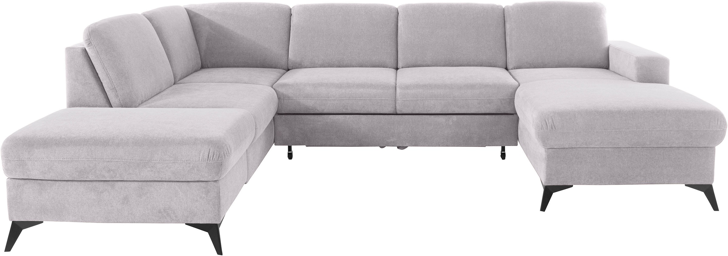 Places of Style Wohnlandschaft »Lolland U-Form«, Wahlweise mit Bettfunktion und Stauraum, auch mit abwischbarem Bezug