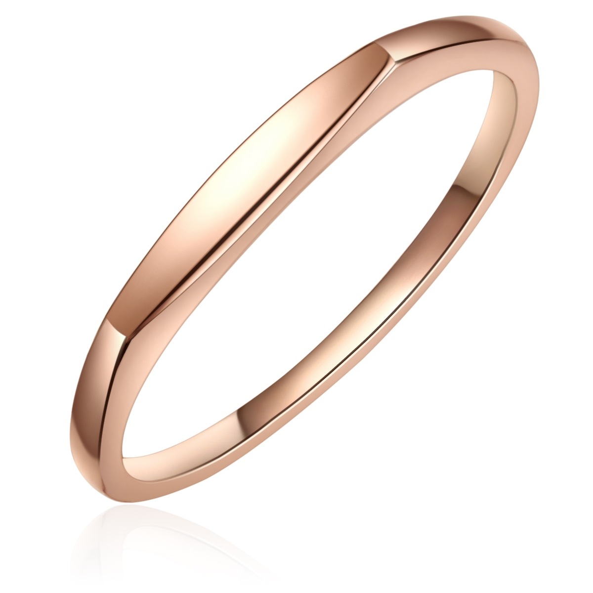 GLANZSTÜCKE MÜNCHEN GSM303 Signet Ring Rose Gold 56 2