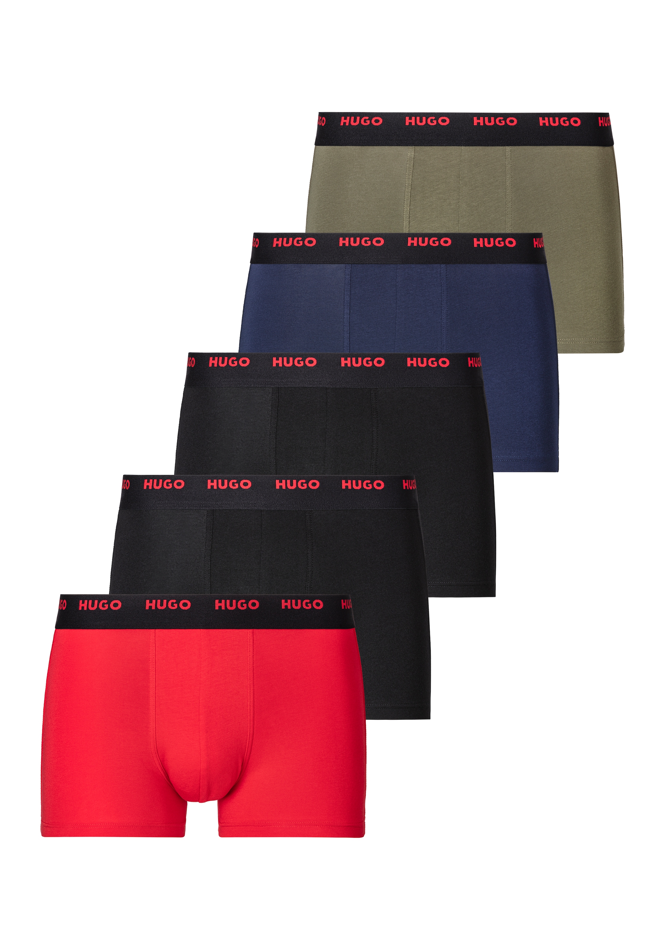 HUGO Underwear Trunk "TRUNK FIVE PACK", (Packung, 5 St., 5er Pack), mit HUGO Logo-Elastikbund