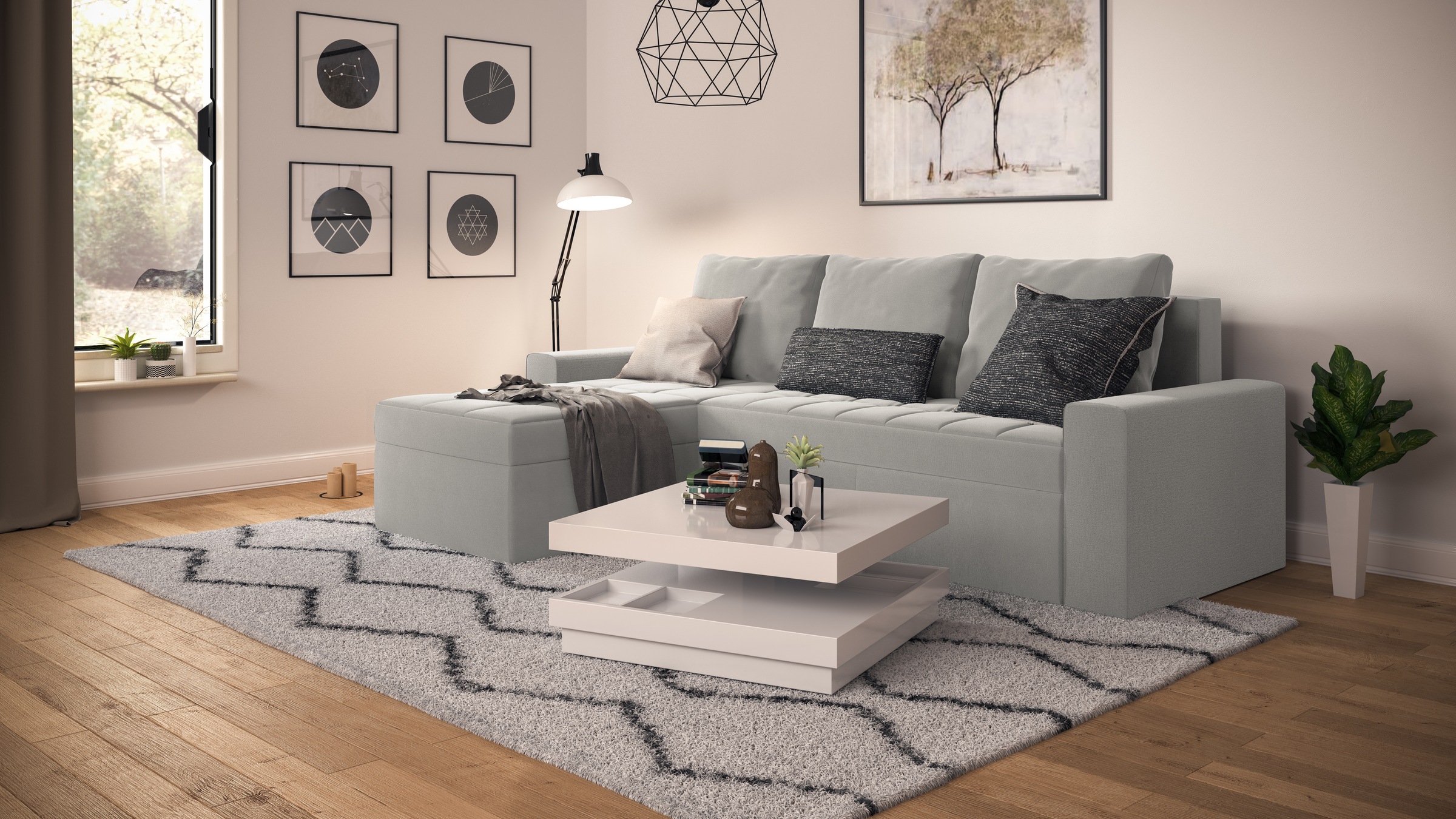 INOSIGN Ecksofa »Marik«, mit Bettfunktion