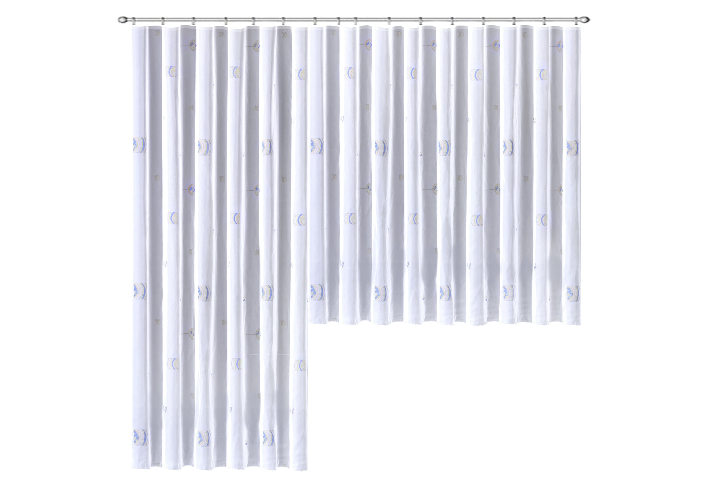Weckbrodt Gardine "Lasa" Smokband 1 Stk. tlg. Voile, bedruckt, halbtranspar günstig online kaufen