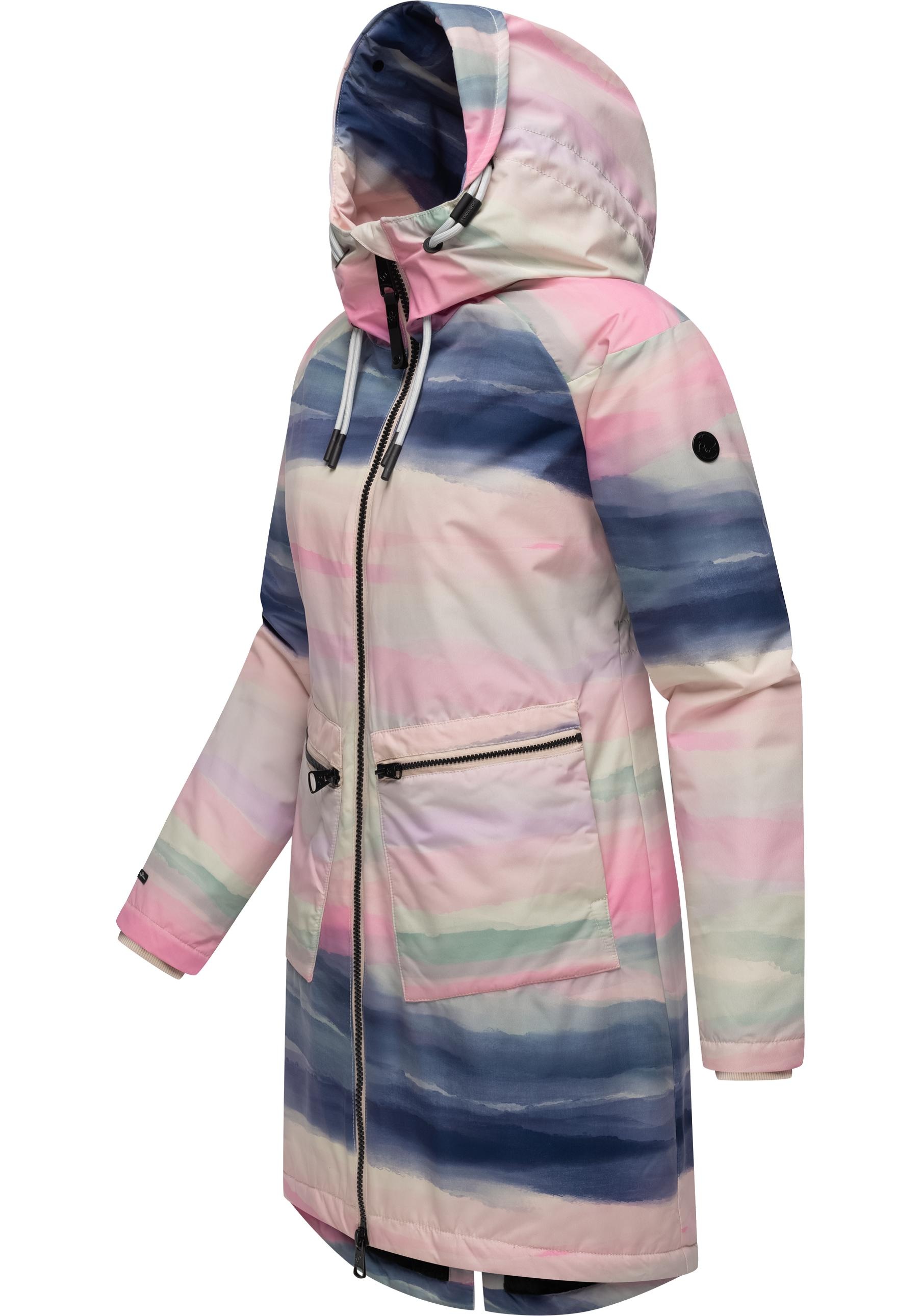 Ragwear Wintermantel "Holstic Print", Wasserdichter Winter Kurzmantel mit K günstig online kaufen