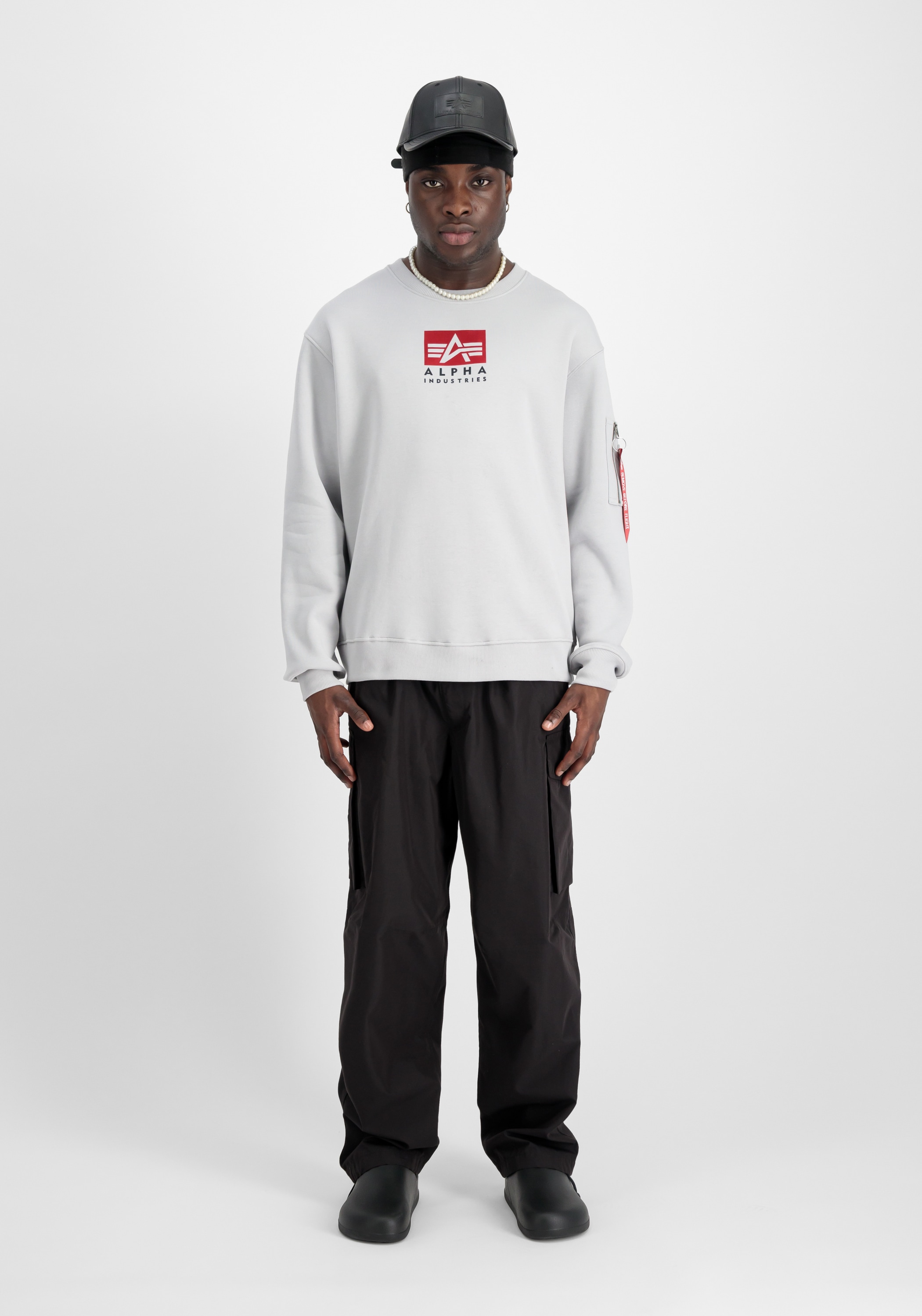 Alpha Industries Sweater »Alpha Industries Men - Sweatshirts Satin Logo Sweatshirt«