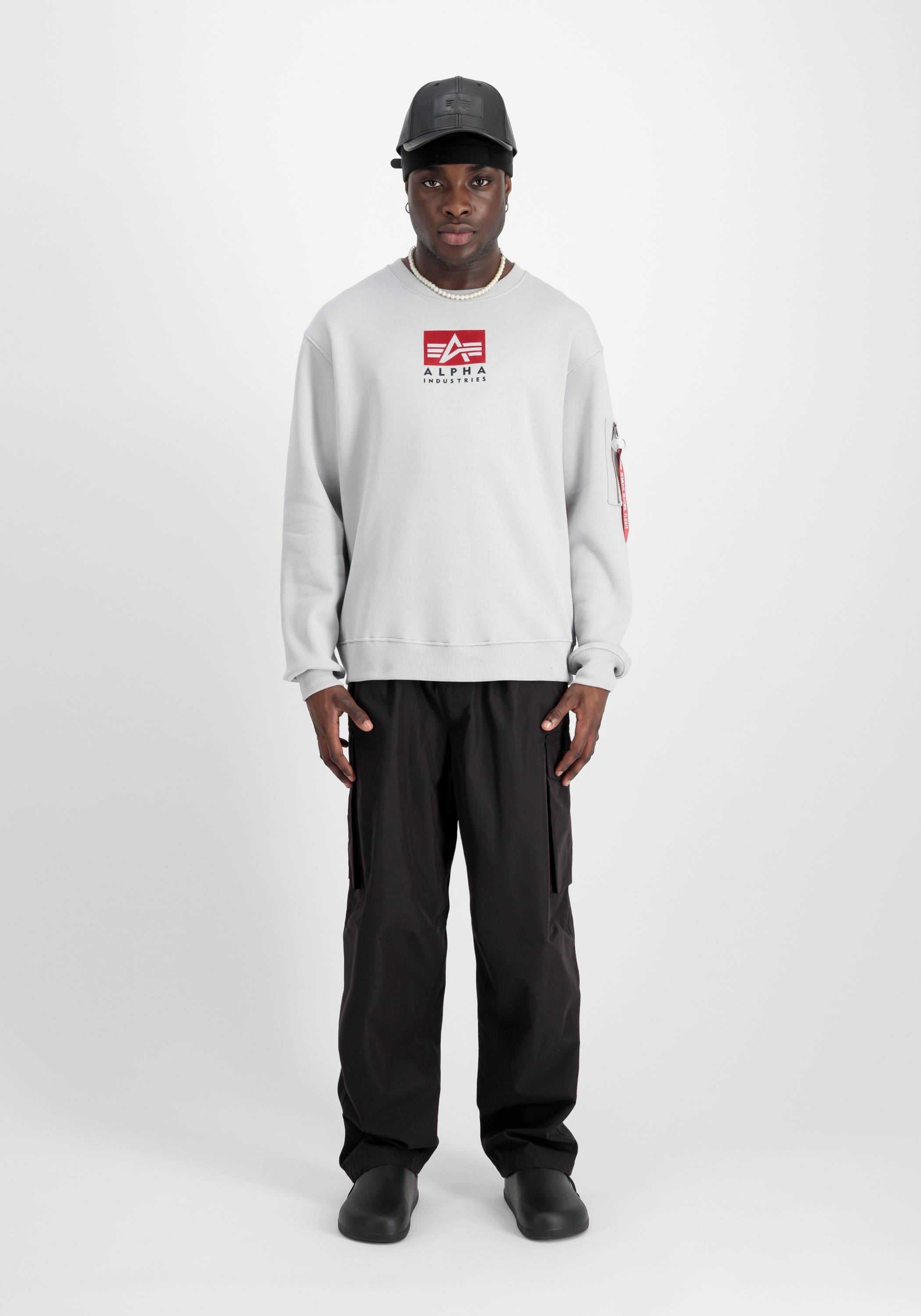 Thumbnail - Alpha Industries Sweater "Satin Logo Sweatshirt"