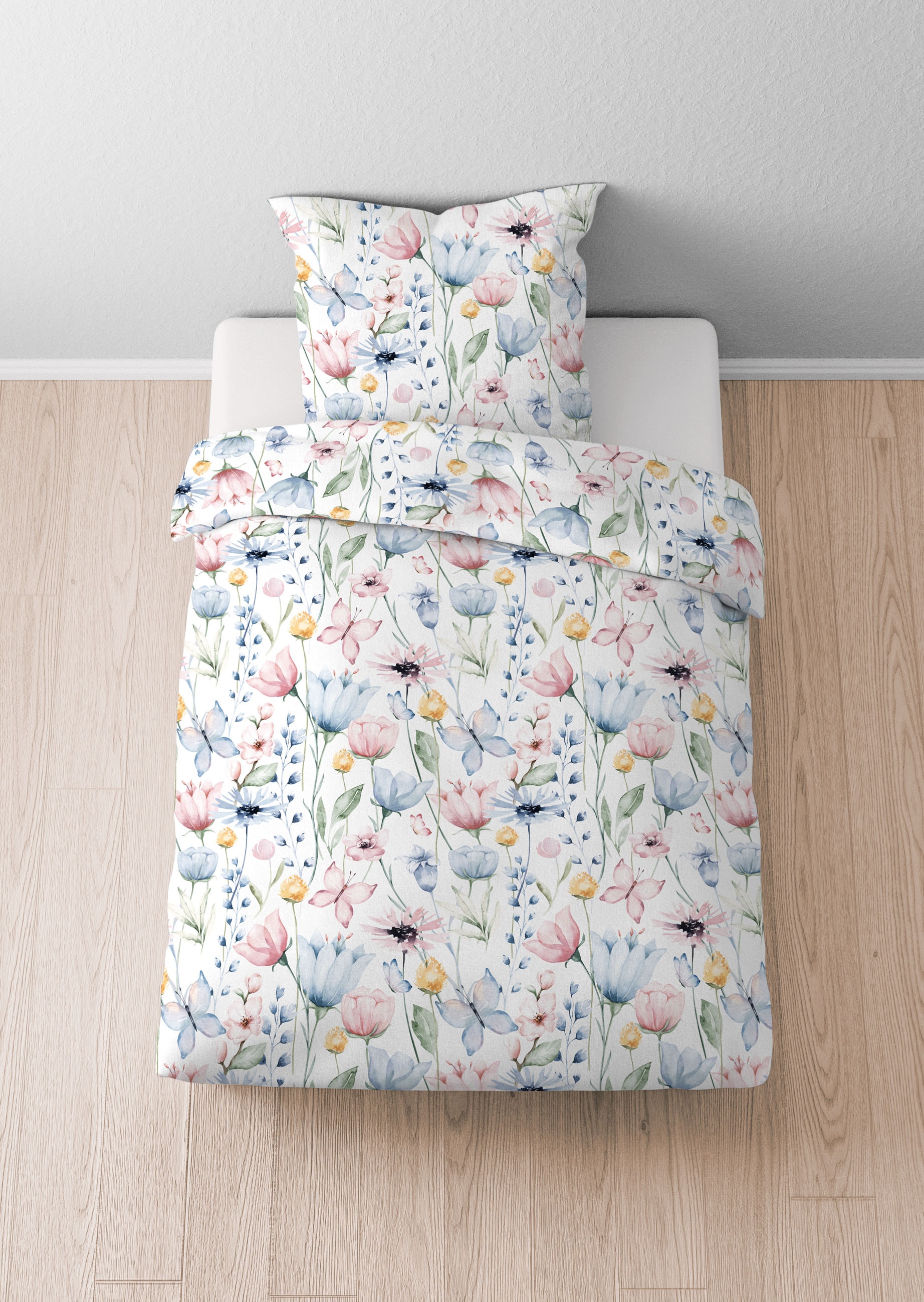 Castell - Markenbettwäsche Bettwäsche »260996« 2 Seersucker, bügelfrei, pflegeleicht, Reißverschluss, ganzjährig