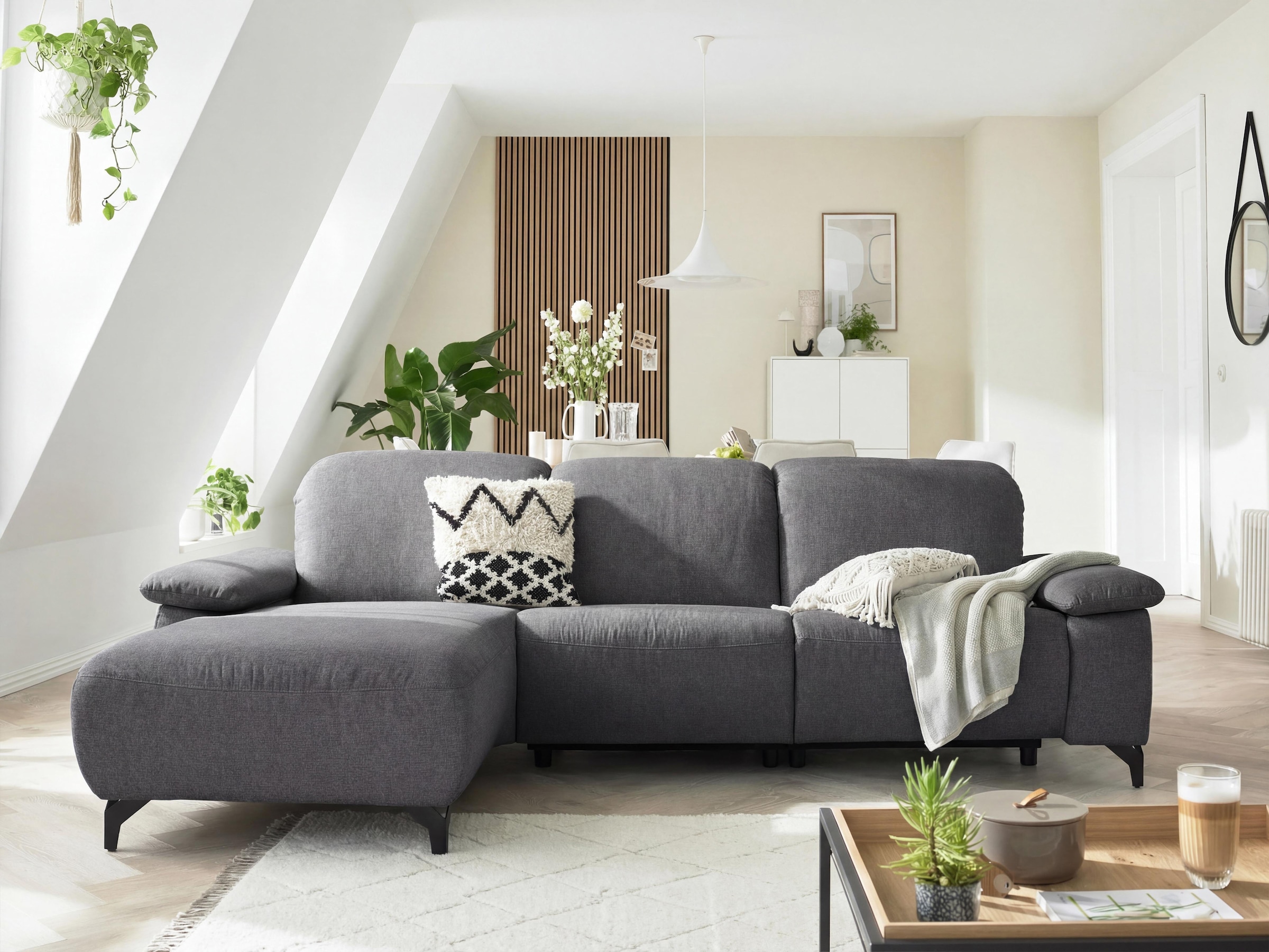 Musterring Ecksofa "MR370 mit/ohne Relaxfunktion, verschiedene Unterfederungen zur Auswahl" Farbe, Material, Sitzkomfort und Funktion wählbar, Maße 280 x 180 cm