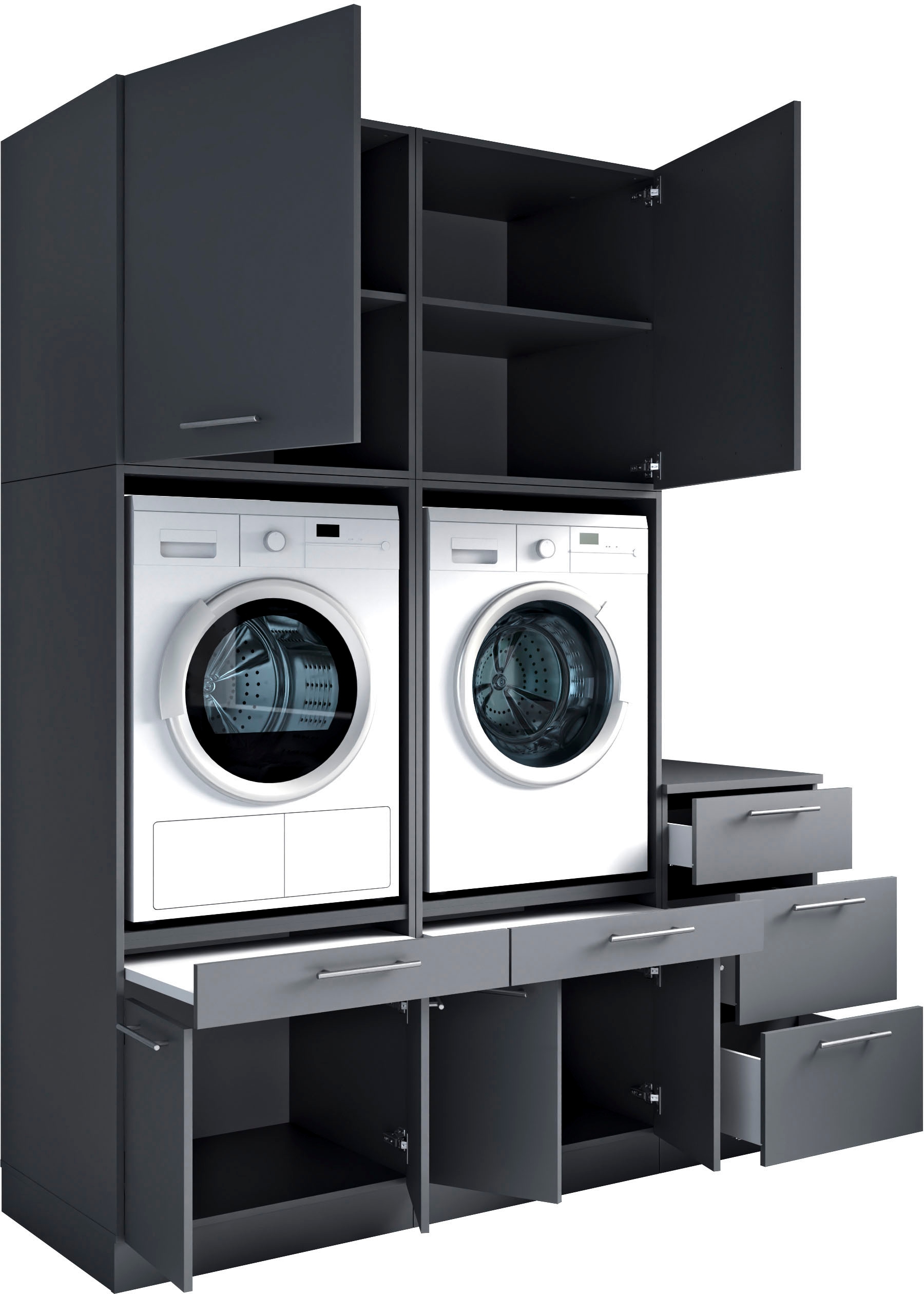 Laundreezy Mehrzweckschrank-Set »Laundreezy, 5-tlg. Mehrzweckschrank-Set B/H/T 186/238/68 cm« 5 Stk. tlg.