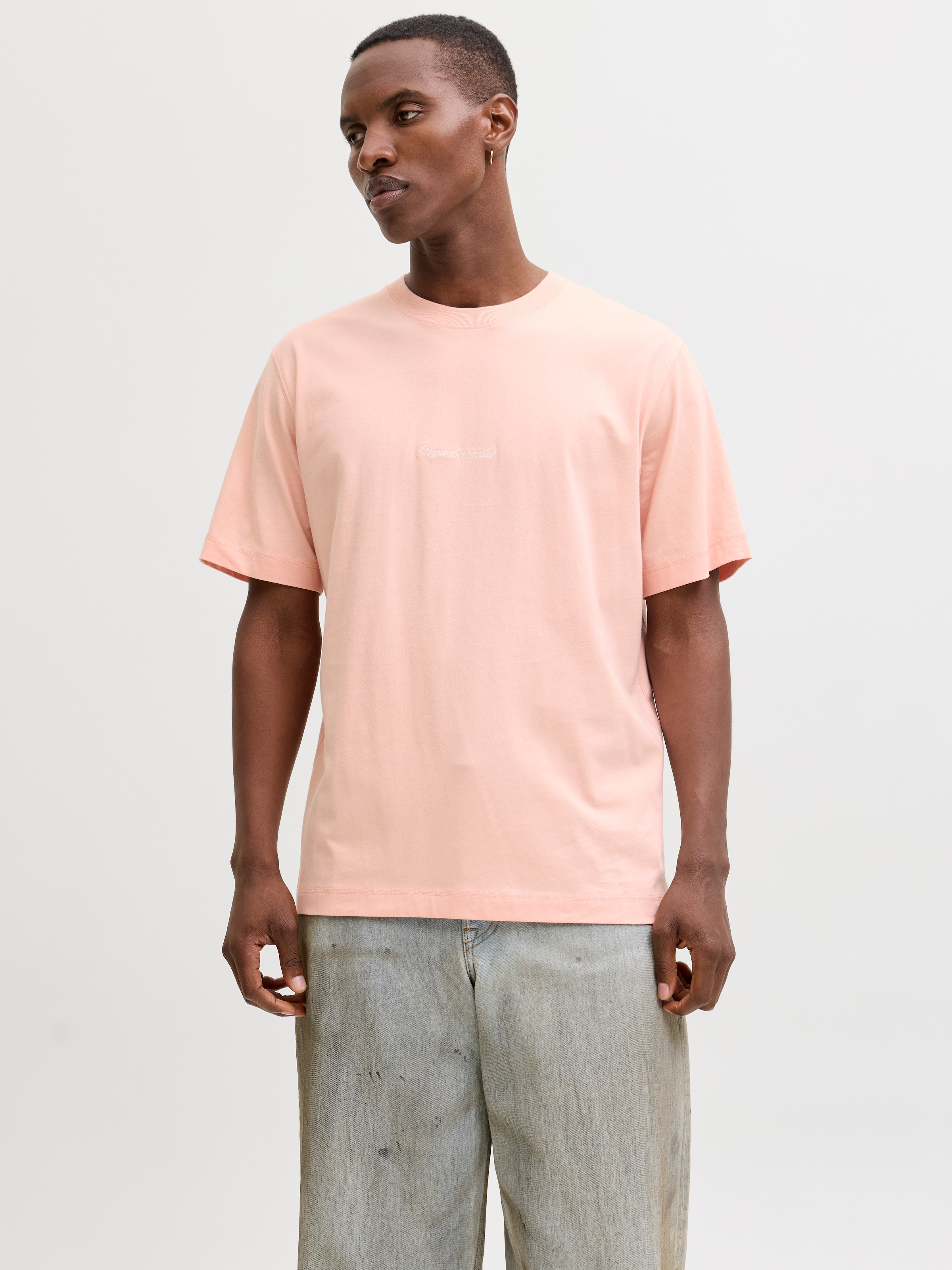 Jack & Jones Kurzarmshirt "JORNORREBRO EMB TEE SS CREW NECK NOOS" mit Logo günstig online kaufen