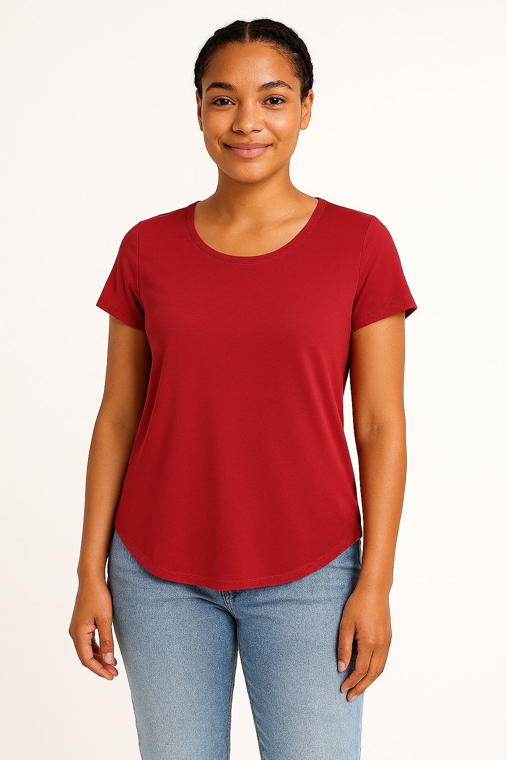 Vero Moda Blusenshirt "VMBELLA SS TOP WVN GA NOOS" Viskosemischung, abgerun günstig online kaufen