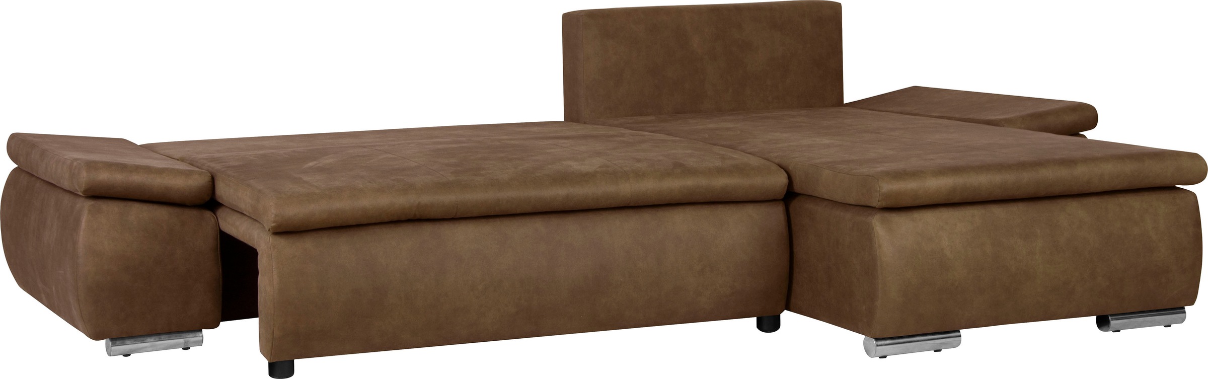 Home affaire Ecksofa »Acra L-Form«, mit Bettfunktion und Bettkasten, in Mattenoptik
