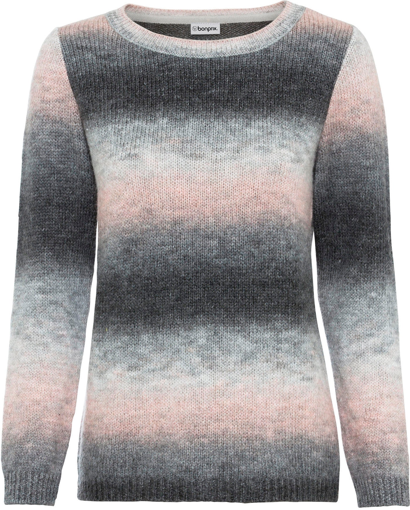 bonprix Strickpullover aus Polyacryl und Polyester, mit Farbverlauf, bequeme Passform