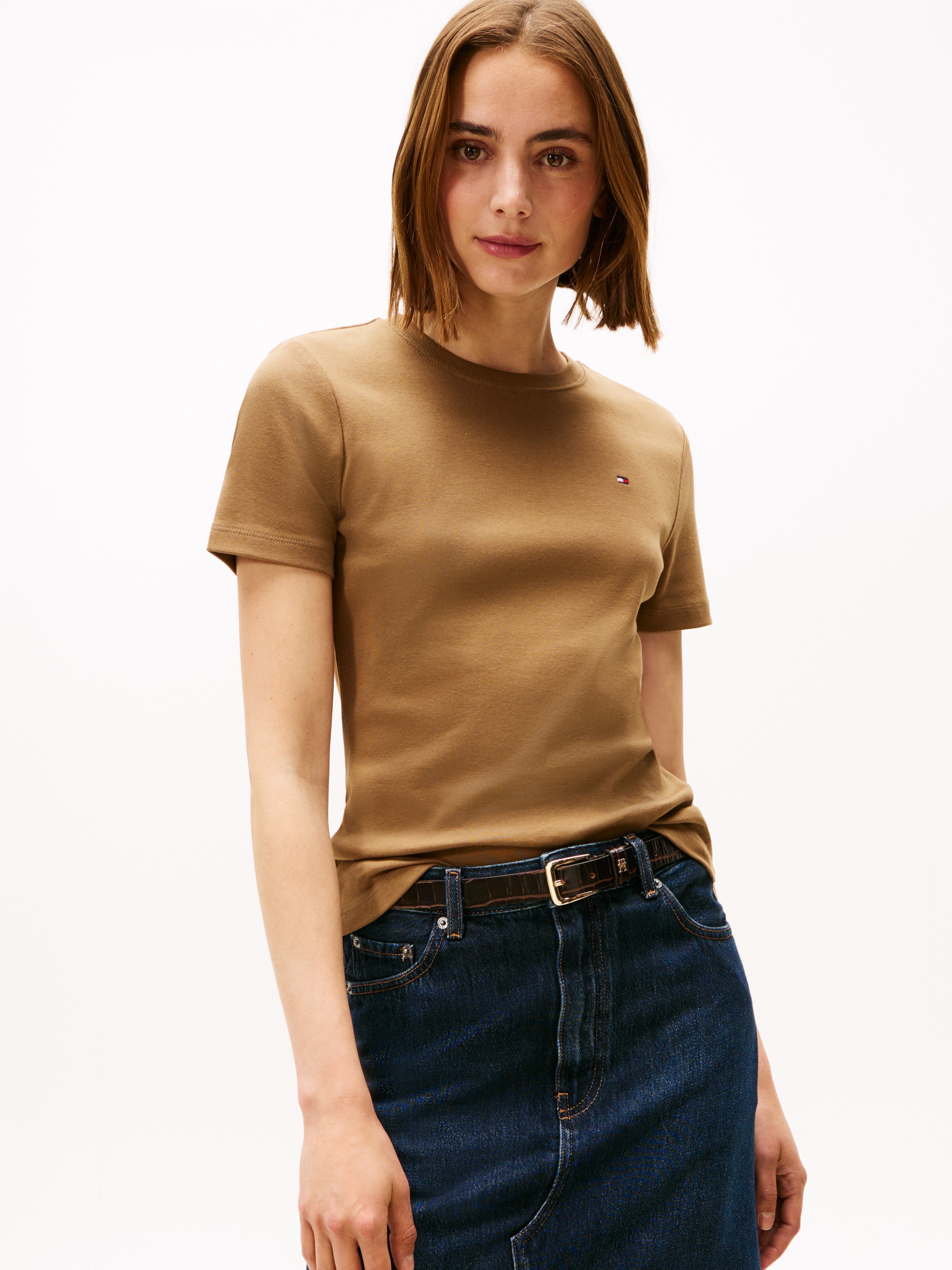Tommy Hilfiger T-Shirt "SLIM CODY C-NK SS", mit Logostickerei günstig online kaufen