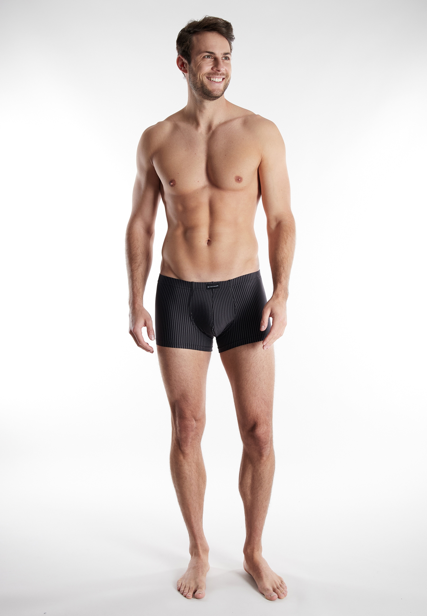 TOM TAILOR Boxershorts »Alaska« Packung,  bequem, weich, eng, Streifendesign, Logo, breiter Bund