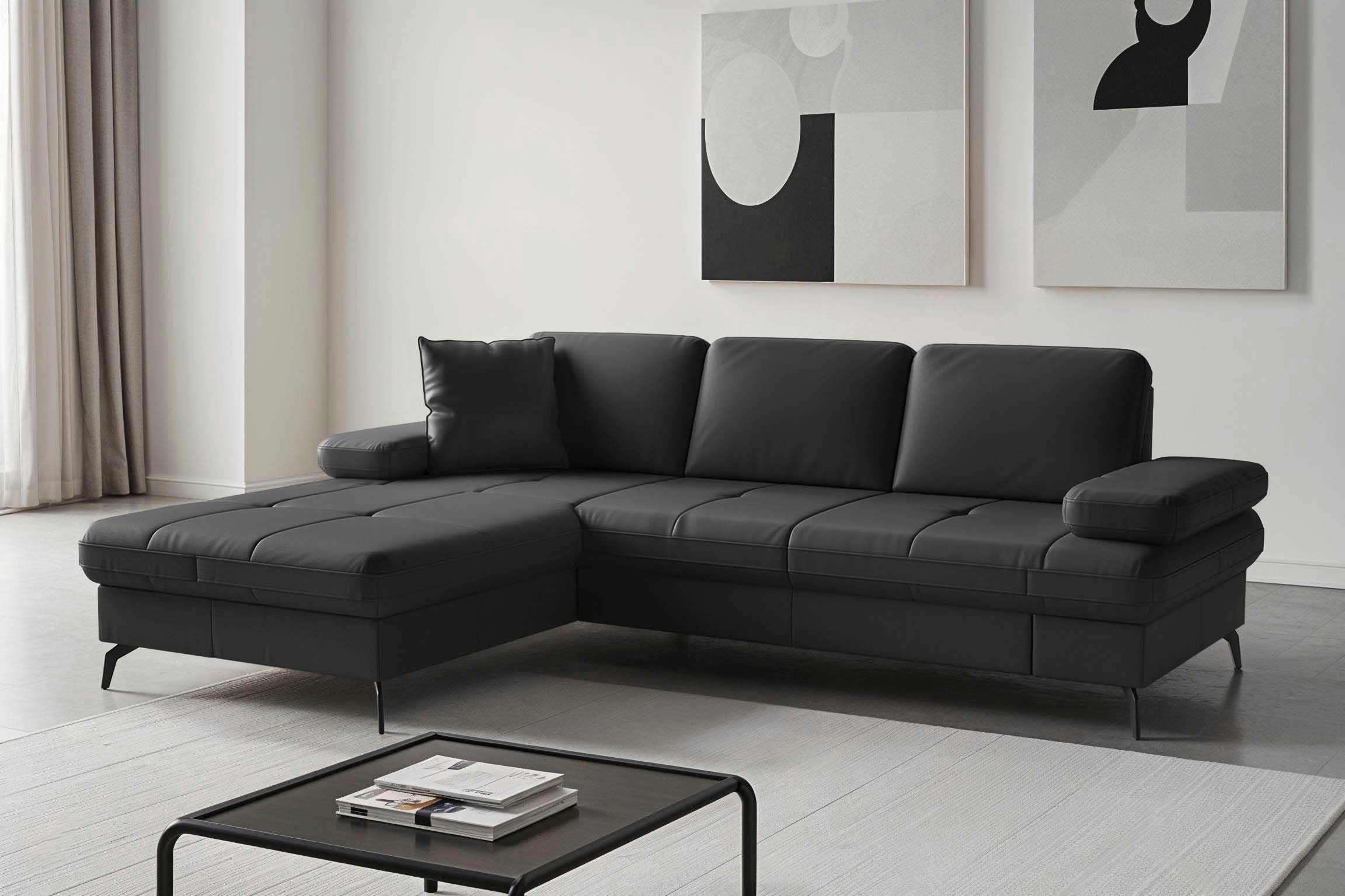 sit&more Ecksofa "Morris Jubi, Recamiere, Breite 247 cm" mit Armteilfunktion, wahlweise mit Schlaffunktion