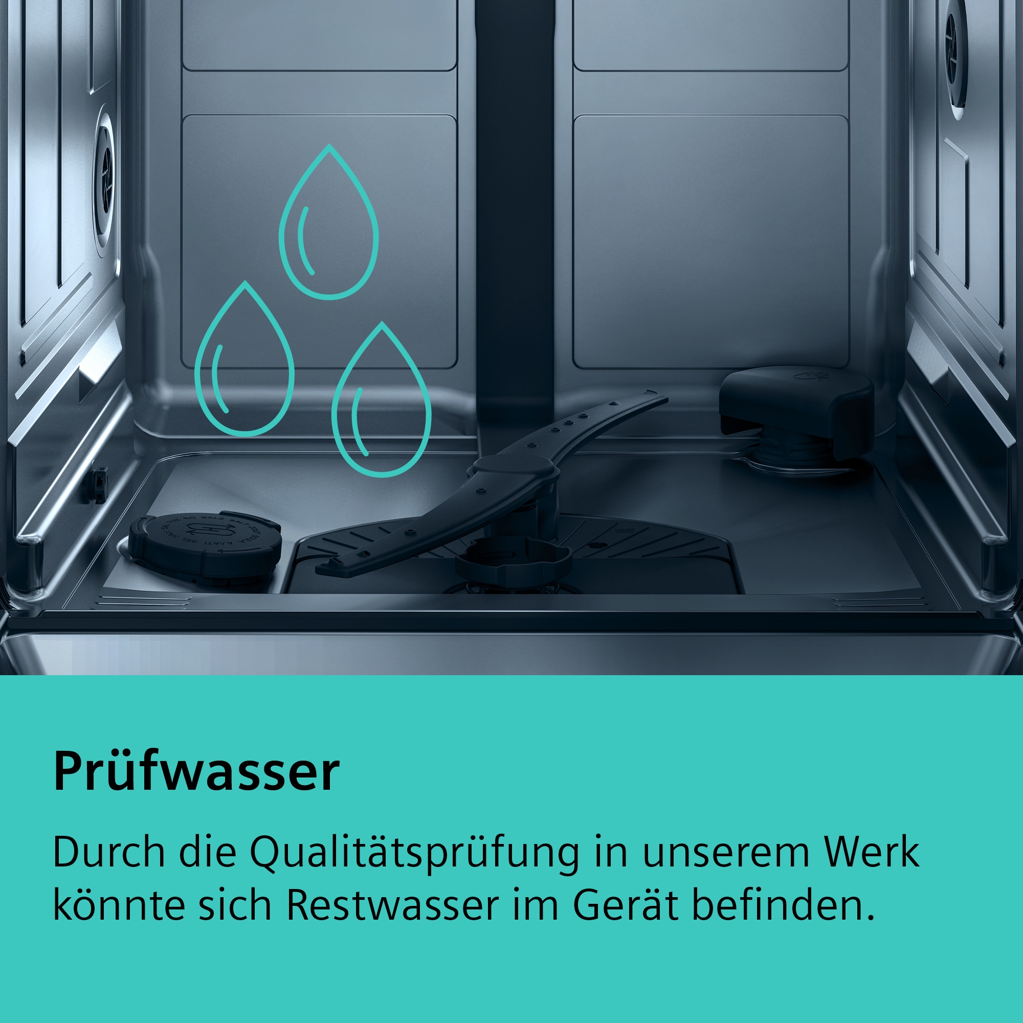 SIEMENS vollintegrierbarer Geschirrspüler iQ300 »SN63HX11TE«, 13 Maßgedecke, aquaStop® Garantie & Programmstatus-Projektion auf dem Boden