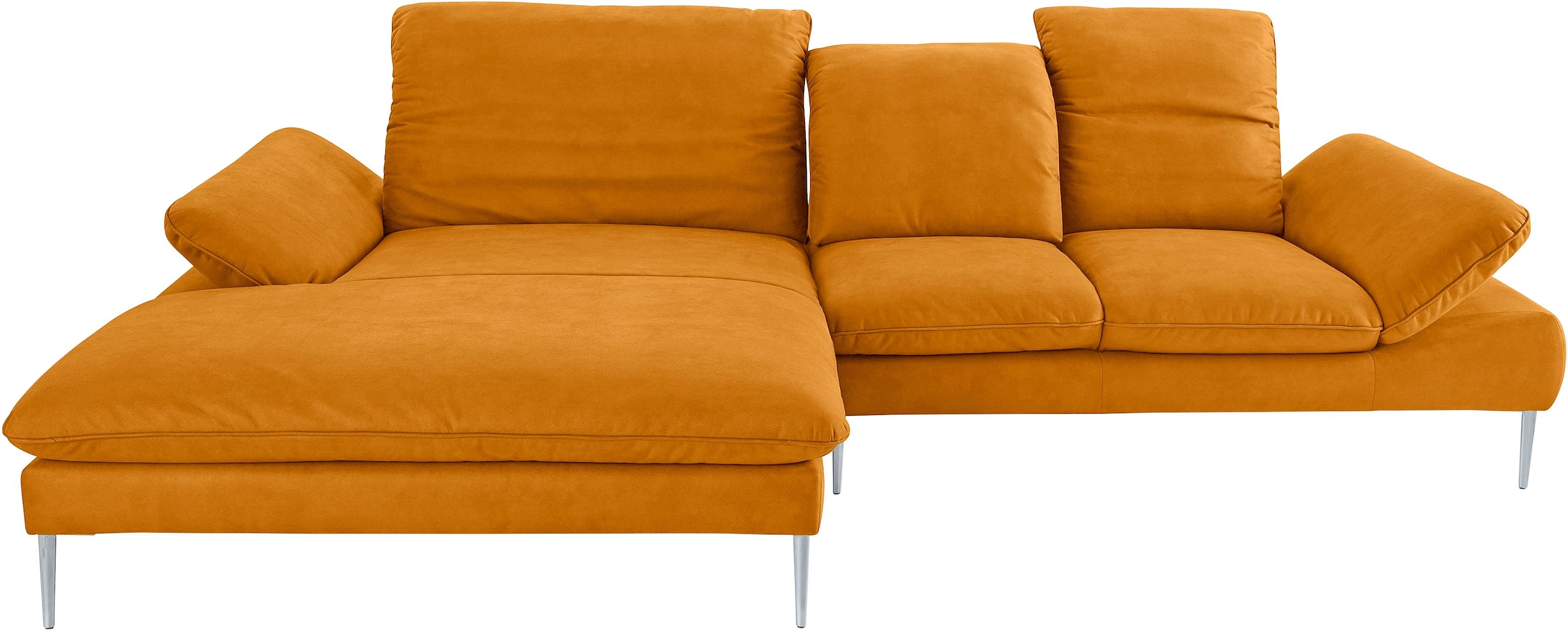 W.SCHILLIG Ecksofa »enjoy&MORE, Designsofa, elegant und bequem, L-Form«, mit Sitztiefenverstellung, Füße silber matt, Breite 310 cm