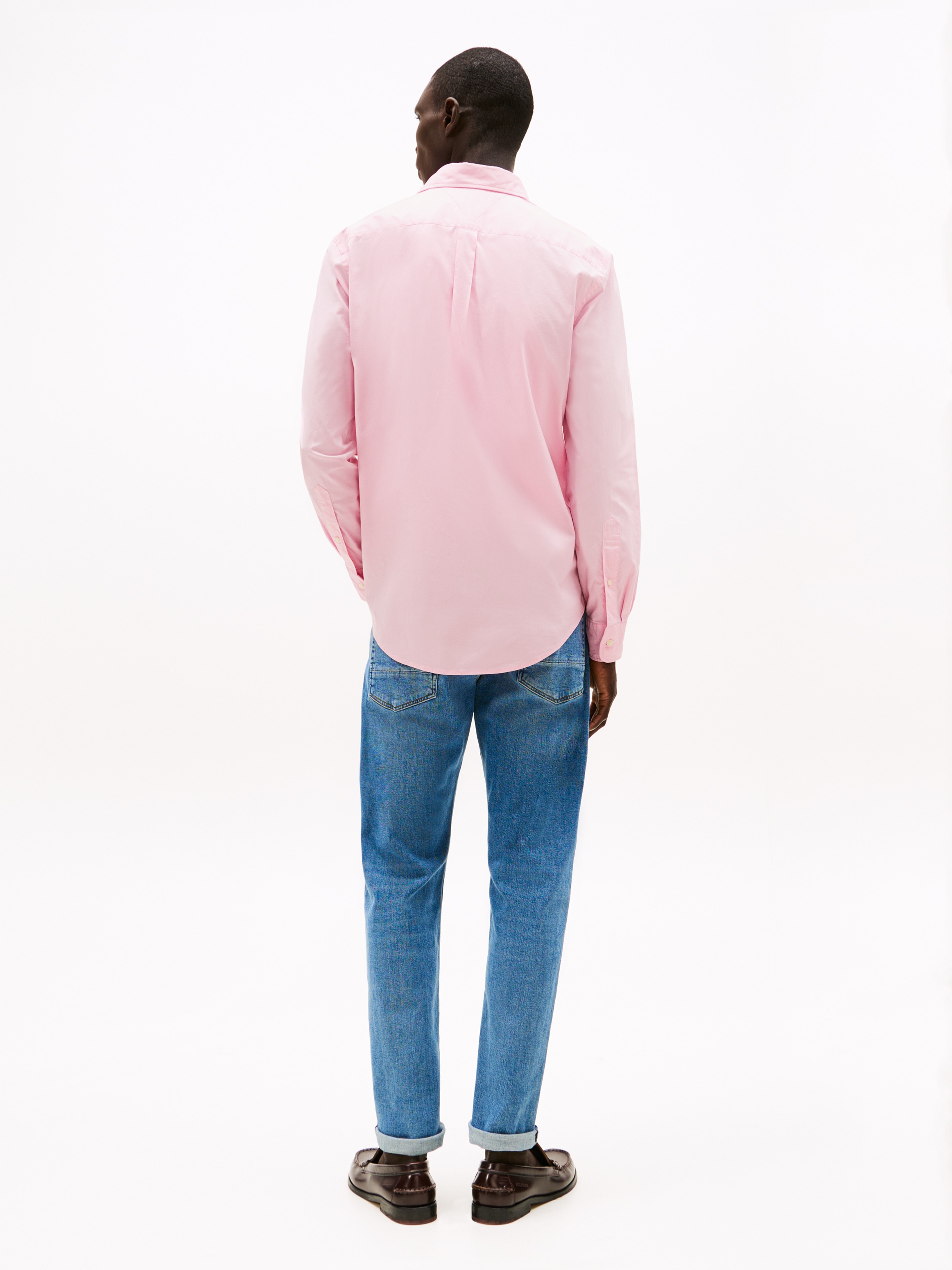 Tommy Hilfiger Businesshemd »FLEX POPLIN SOLID RF SHIRT 1«, mit Logostickerei