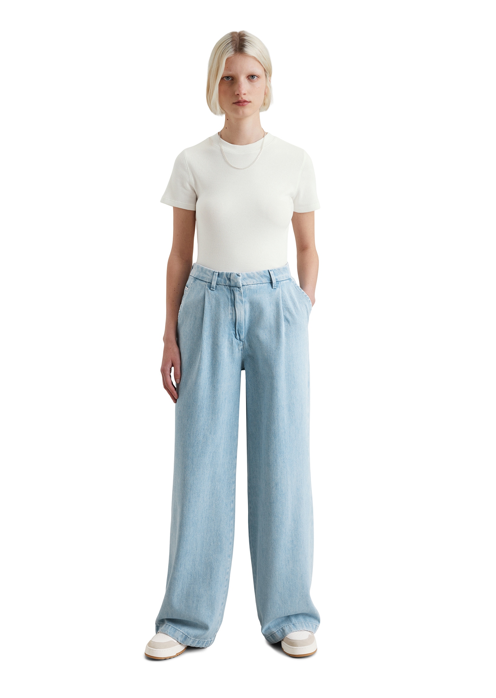 Marc O'Polo DENIM Weite Jeans »made with Orange Fiber«