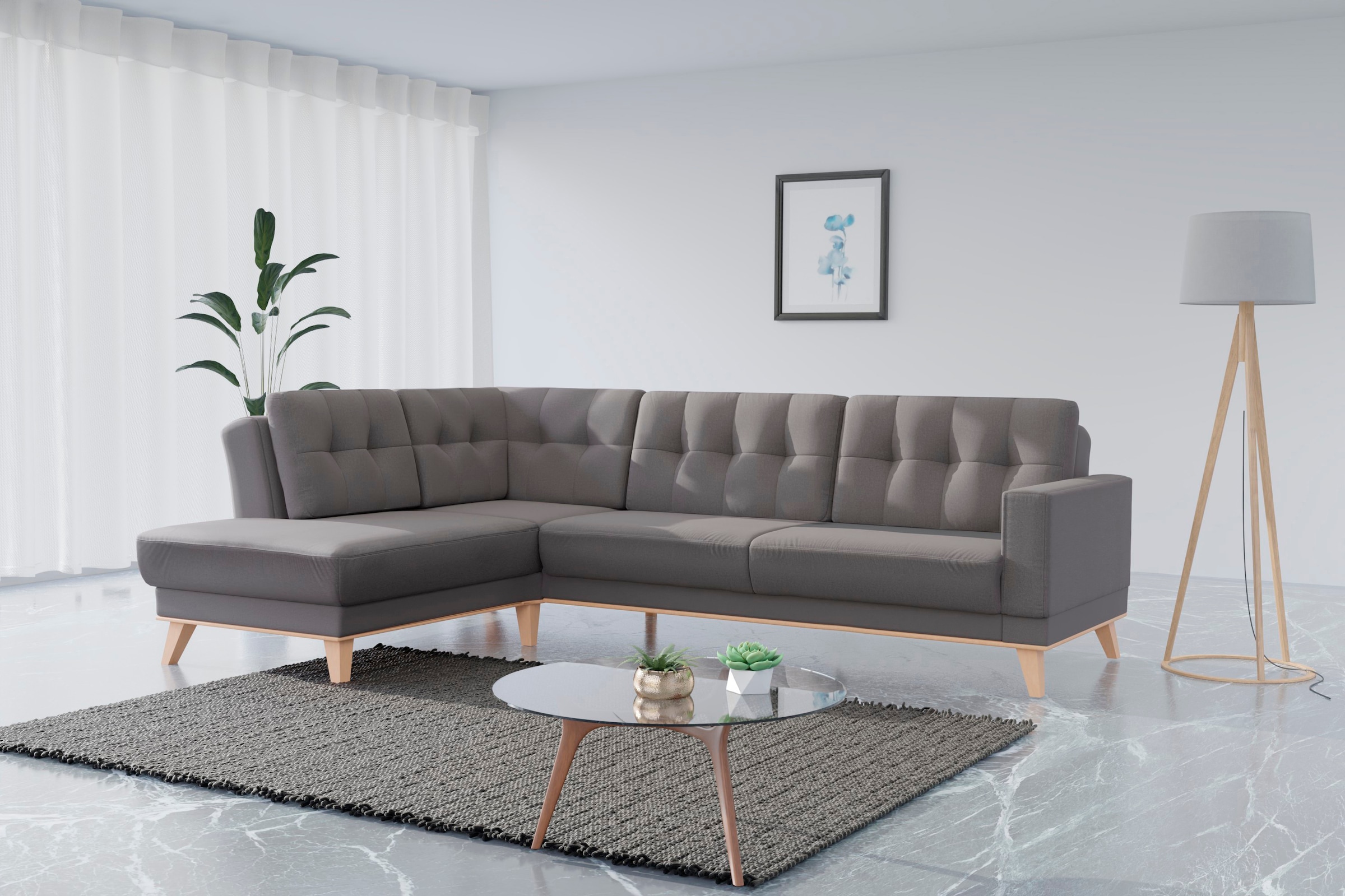 sit&more Ecksofa "Lavida L-Form", wahlweise mit Kippfunktion und Bettkasten günstig online kaufen