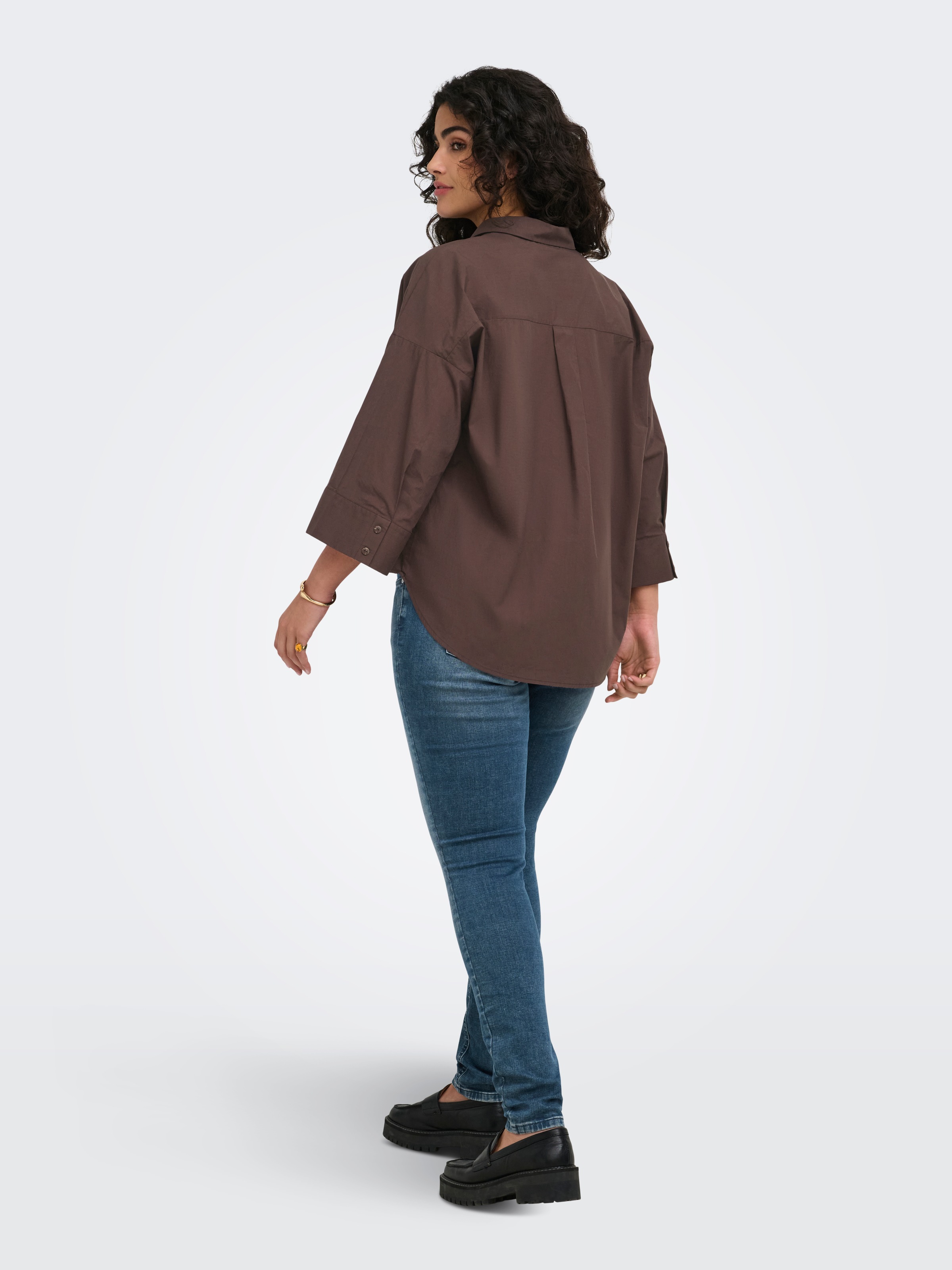 ONLY CARMAKOMA Hemdbluse »CARSAJA KERI 3/4 SHIRT WVN NOOS« Baumwolle, regular fit
