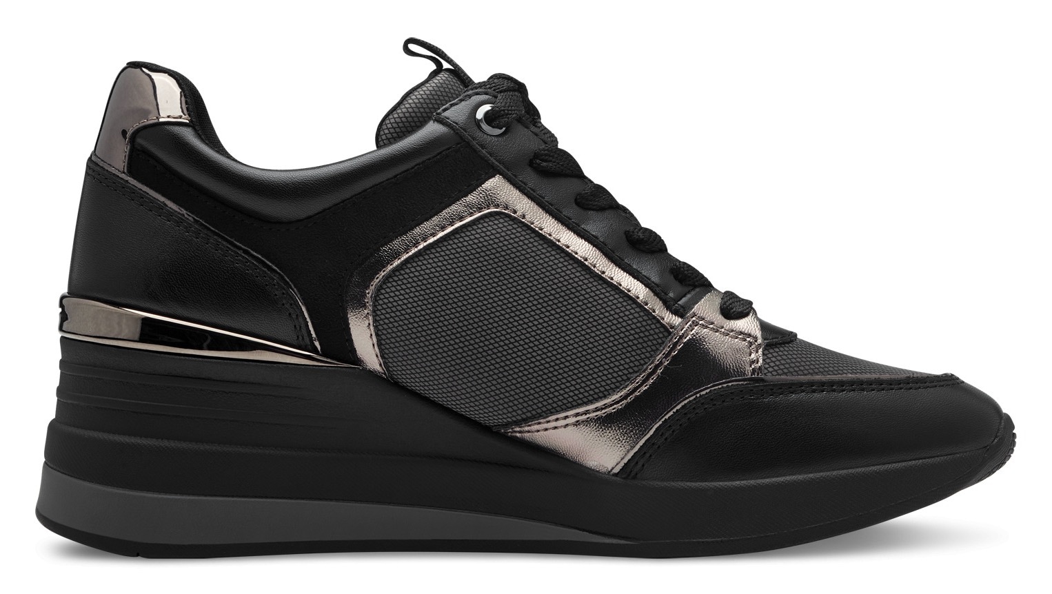 Tamaris Keilsneaker, Freizeitschuh, Halbschuh, Schnürschuh mit Schmucksteinen