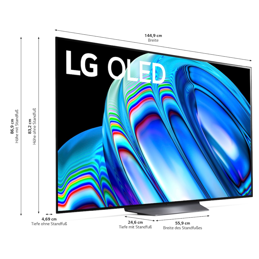 LG OLED-Fernseher »OLED65B23LA«, 164 cm/65 Zoll, 4K Ultra HD, Smart-TV, bis zu 120Hz-α7 Gen5 4K AI-Prozessor-HDMI 2.1-Sprachassistenten
