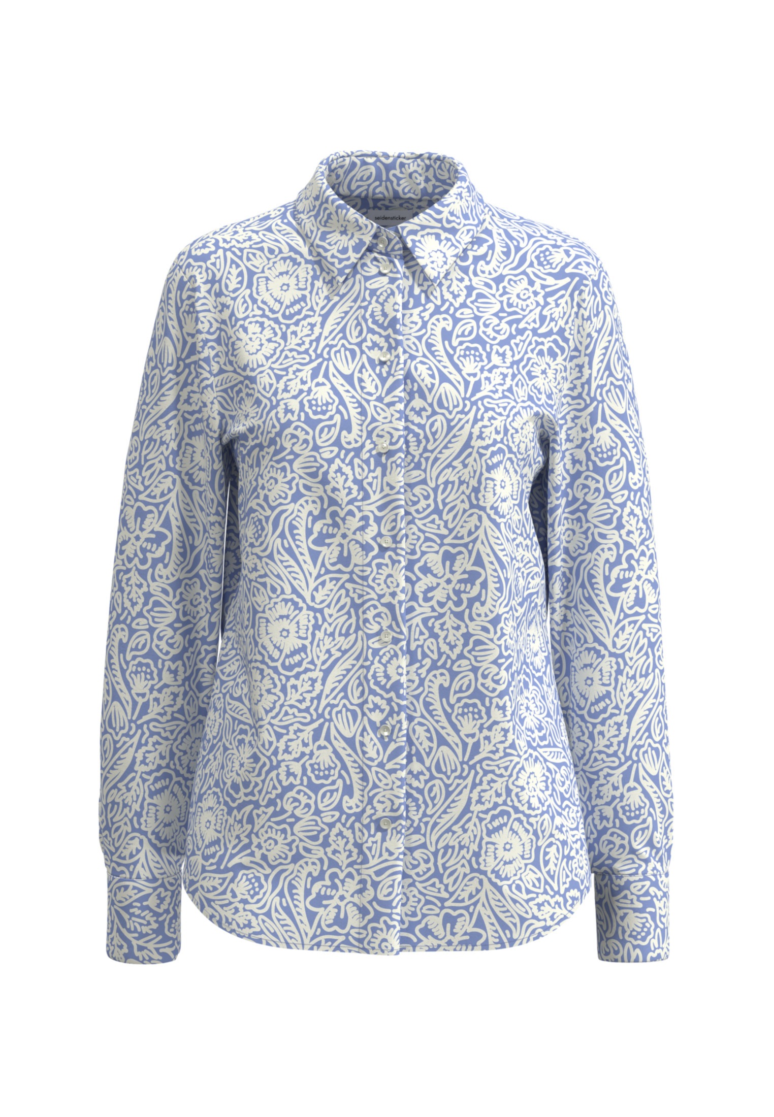 seidensticker Hemdbluse "Schwarze Rose" 1/1 Kragen Floral günstig online kaufen