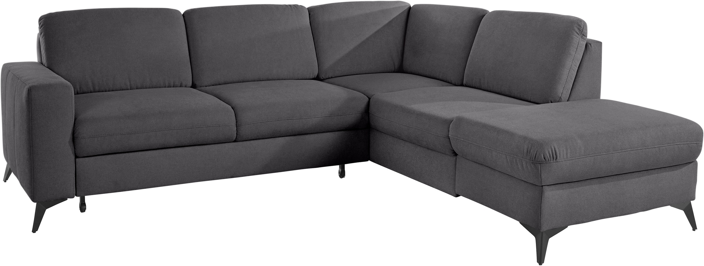 Places of Style Ecksofa »Lolland L-Form«, Wahlweise mit Bettfunktion und Stauraum, auch mit abwischbarem Bezug